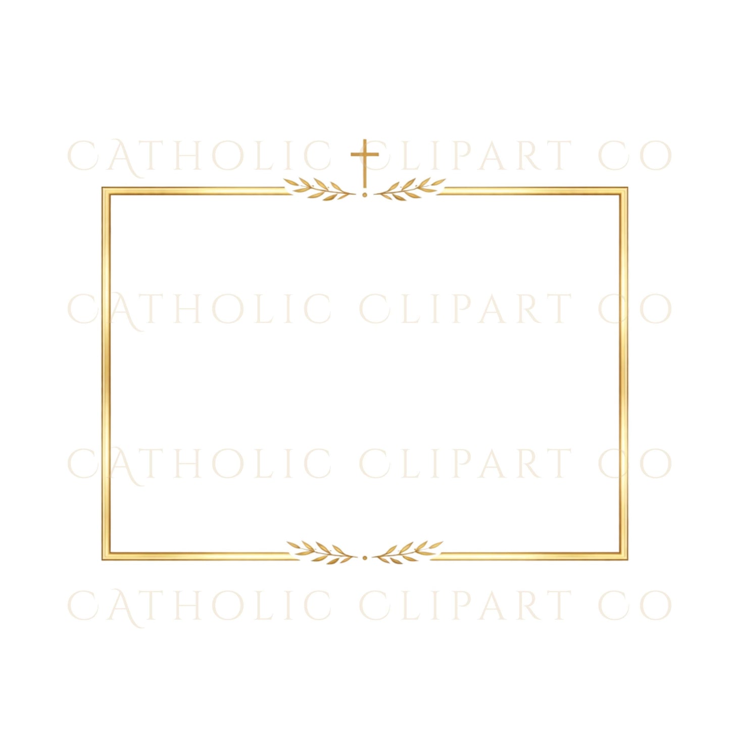 Luxury Catholic frame clipart set with timeless gold designs | Set de clipart de marcos católicos de lujo con diseños dorados atemporales