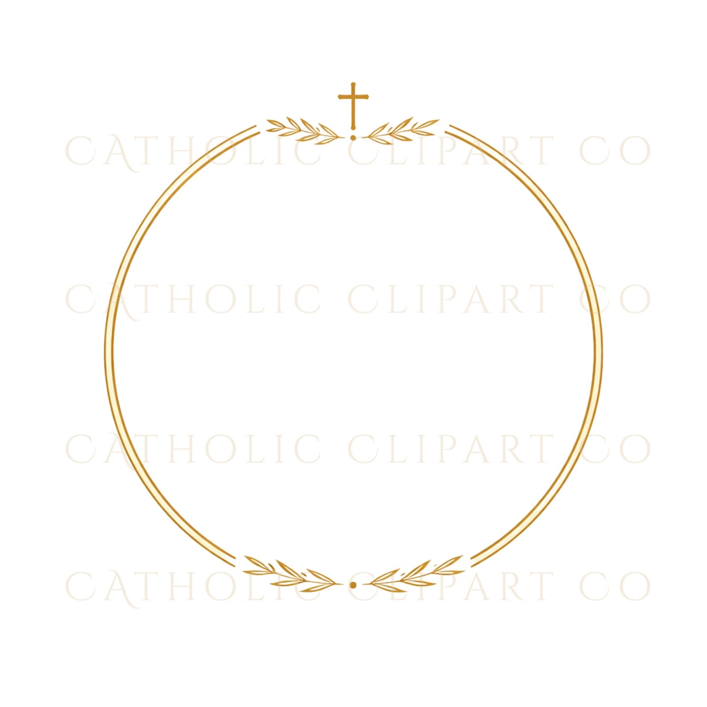 Catholic gold wedding frame clipart for Canva and digital design | Clipart de marcos dorados católicos para bodas en Canva y diseño digital