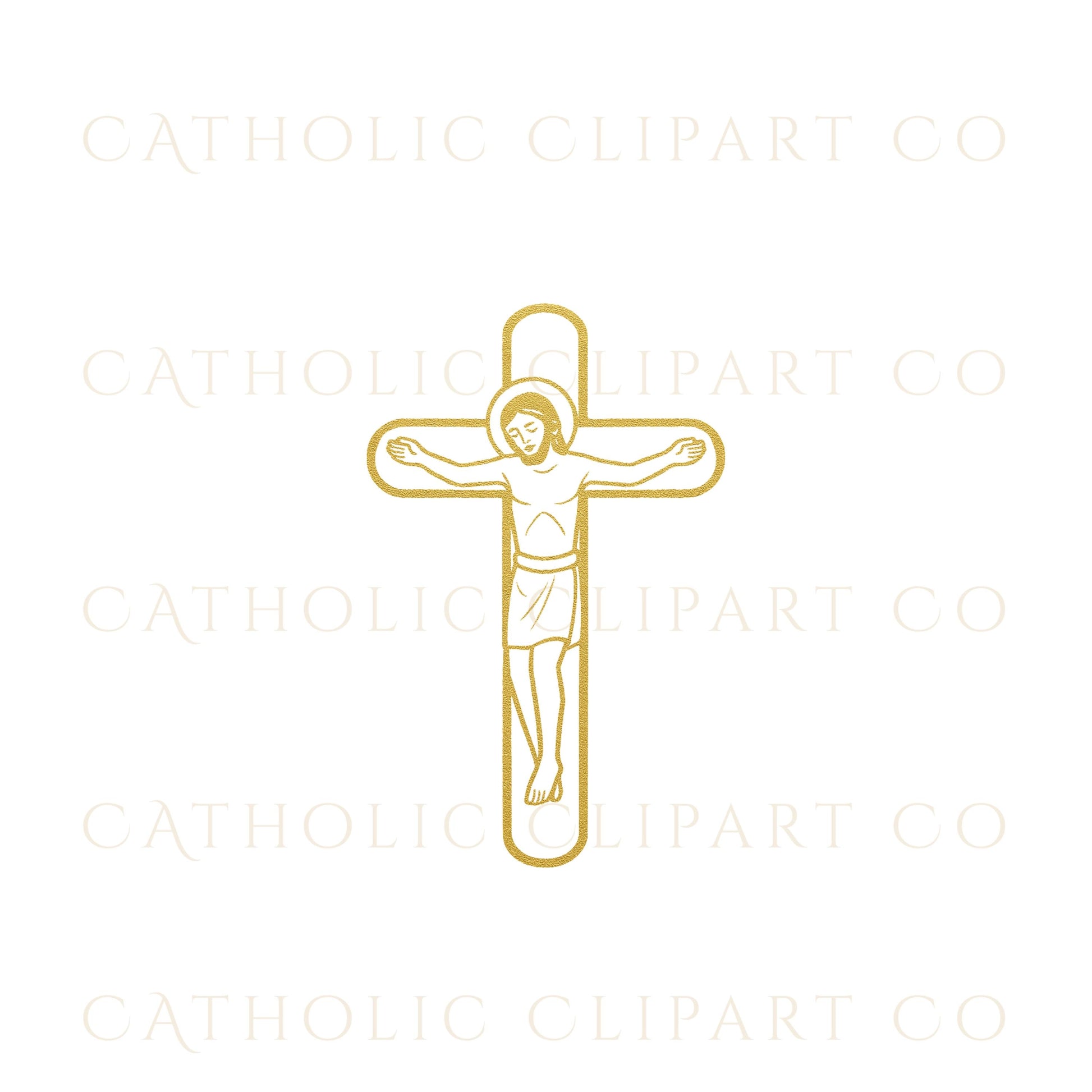 Religious crucifix clipart for church and prayer projects / Clipart de crucifijo religioso para proyectos de iglesia y oración