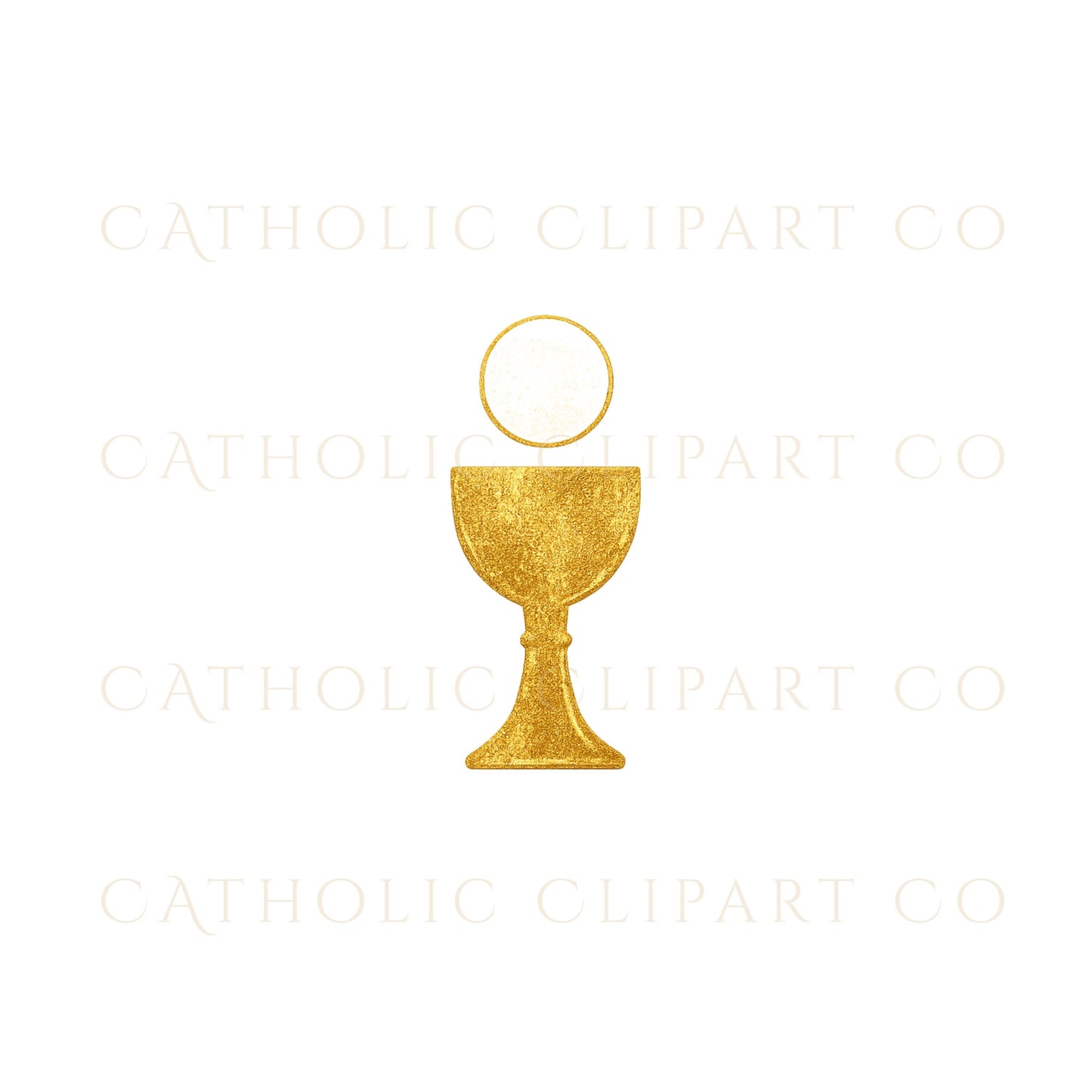 Crown of thorns gold clipart minimalist Catholic symbol for Lent season graphics | Clipart de corona de espinas en dorado como símbolo católico minimalista para la Cuaresma