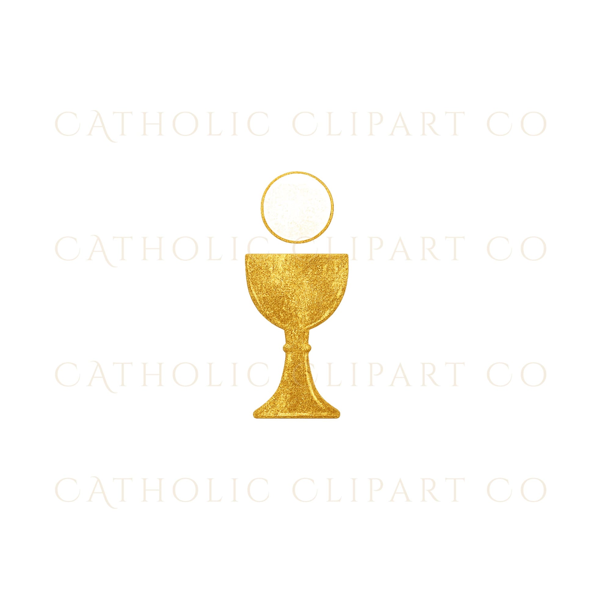 Crown of thorns gold clipart minimalist Catholic symbol for Lent season graphics | Clipart de corona de espinas en dorado como símbolo católico minimalista para la Cuaresma