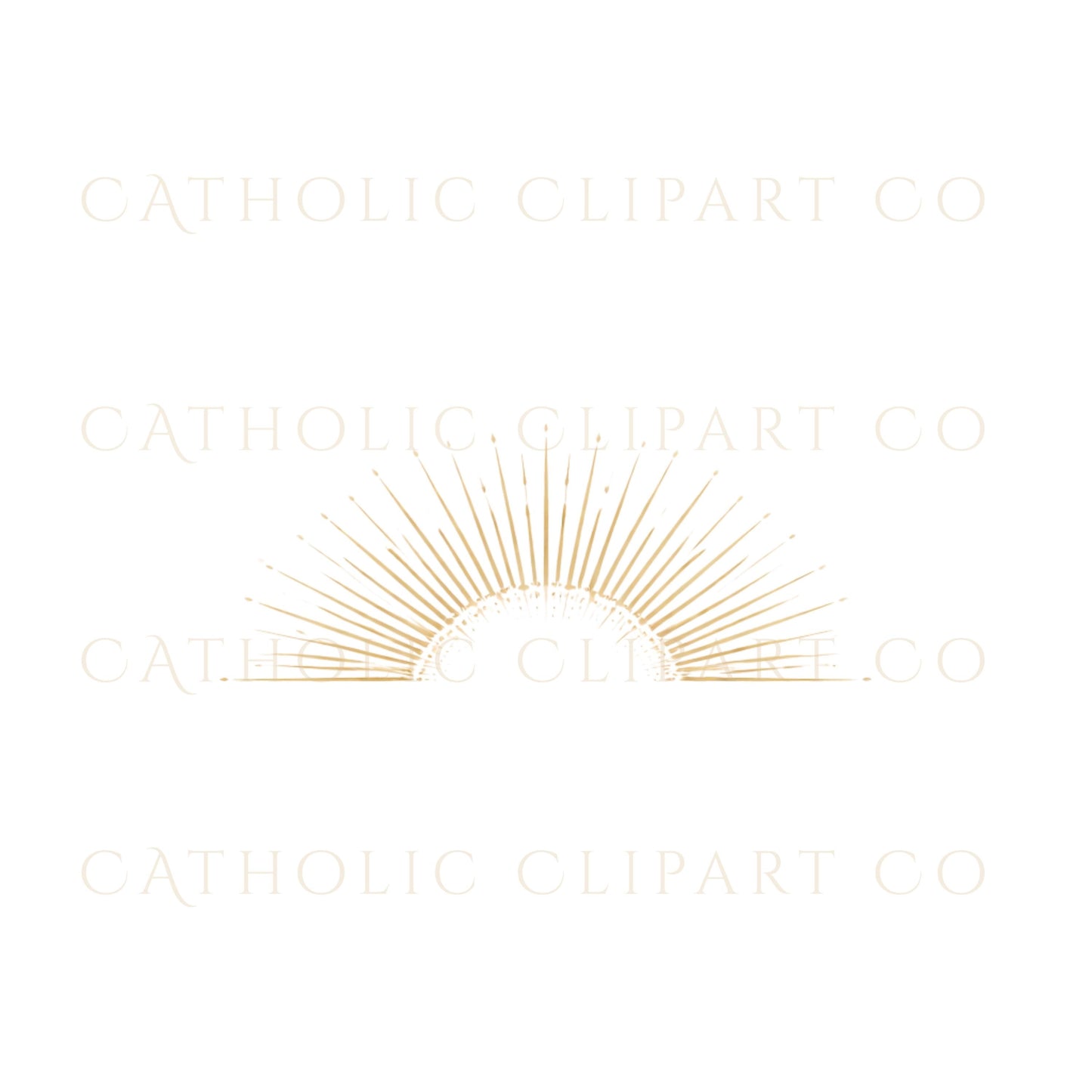 Gold celestial star burst clipart for religious art | Explosión de estrellas doradas para arte religioso