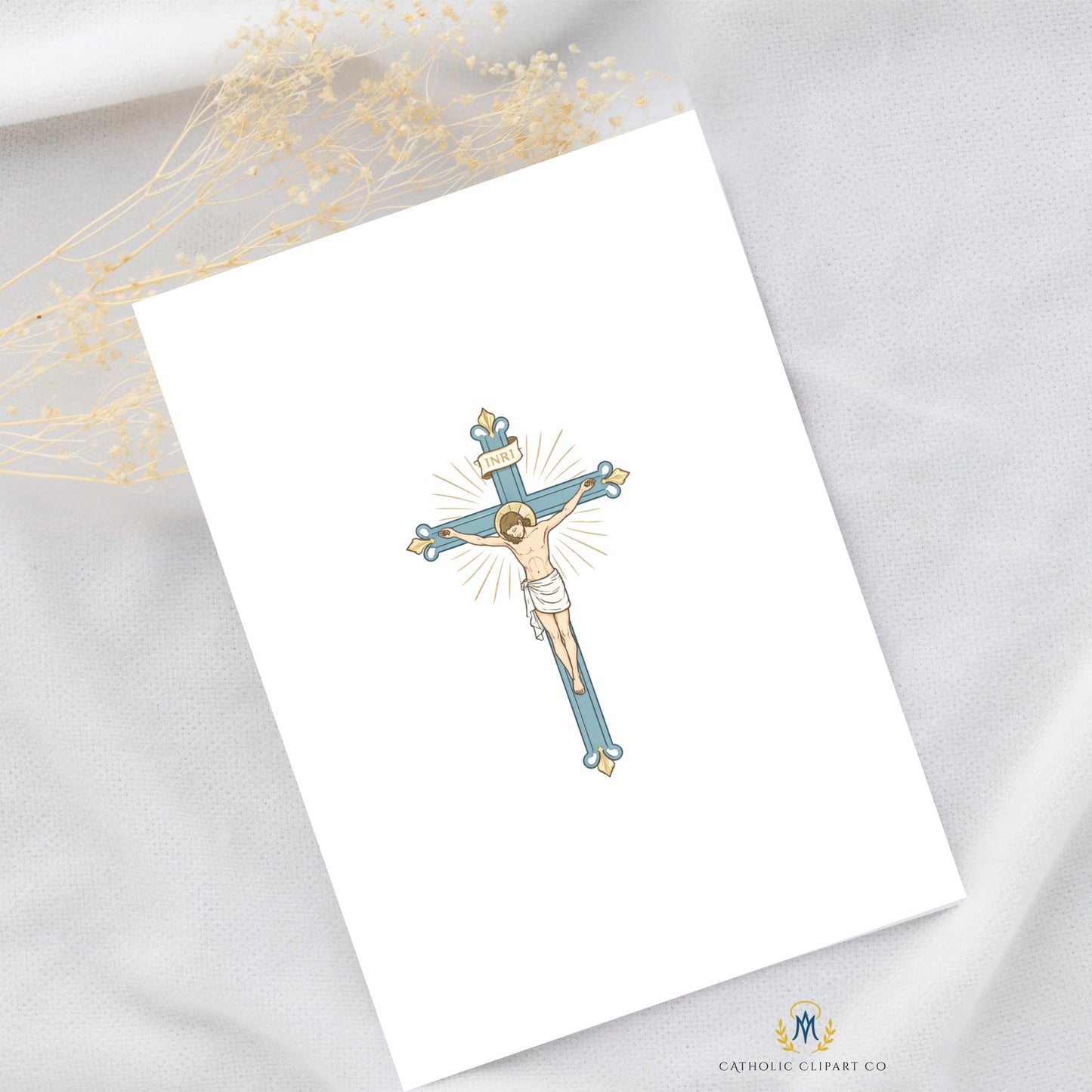 Catholic crucifix clipart for baptism, communion, and wedding designs | Clipart de crucifijo católico para bautizo, comunión y bodas