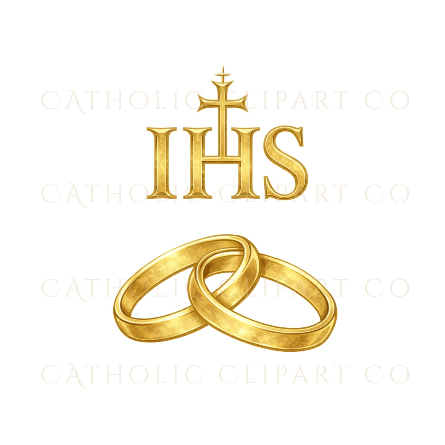 Holy Matrimony text clipart for Catholic wedding stationery / Clipart de texto del Santo Matrimonio para papelería de boda católica