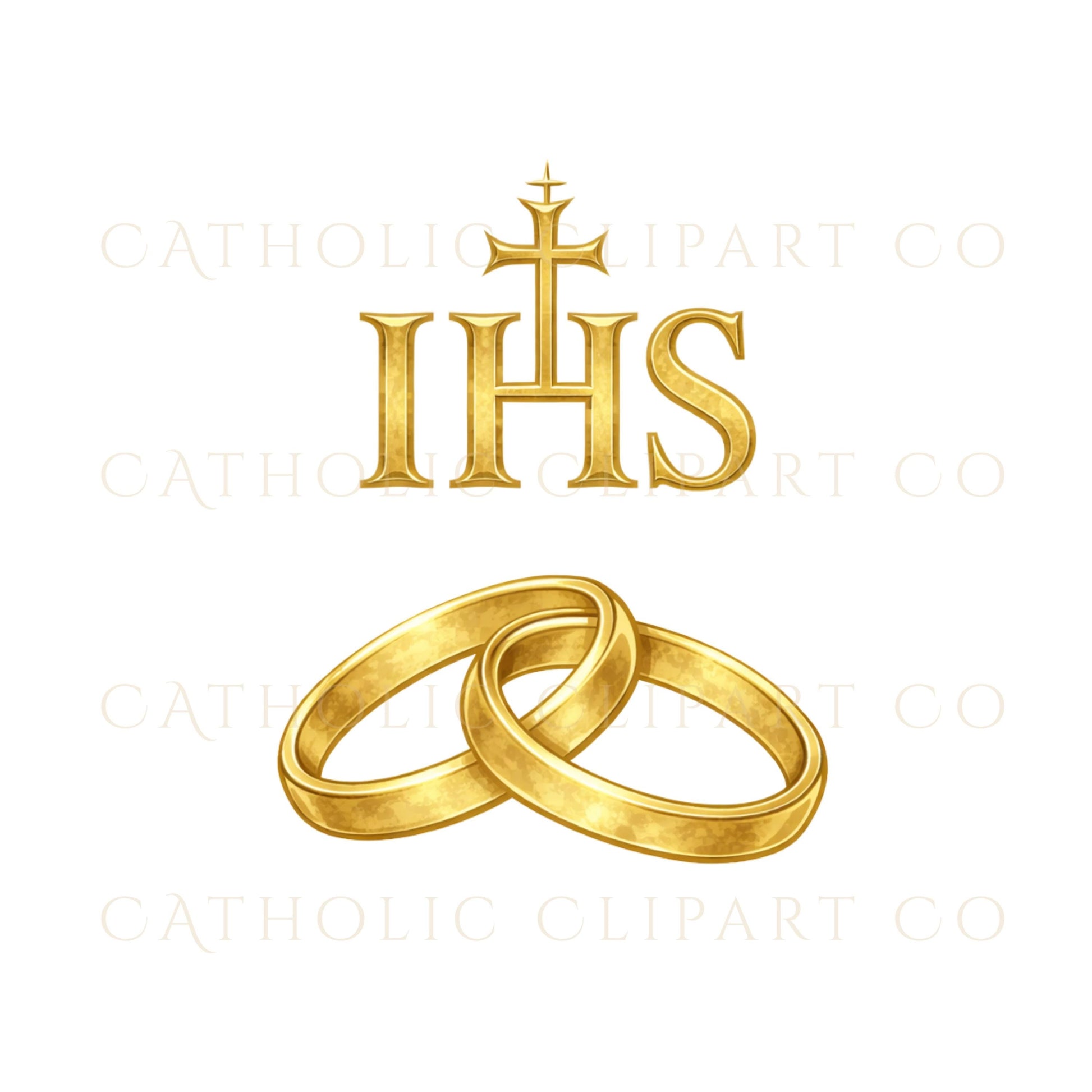 Holy Matrimony text clipart for Catholic wedding stationery / Clipart de texto del Santo Matrimonio para papelería de boda católica
