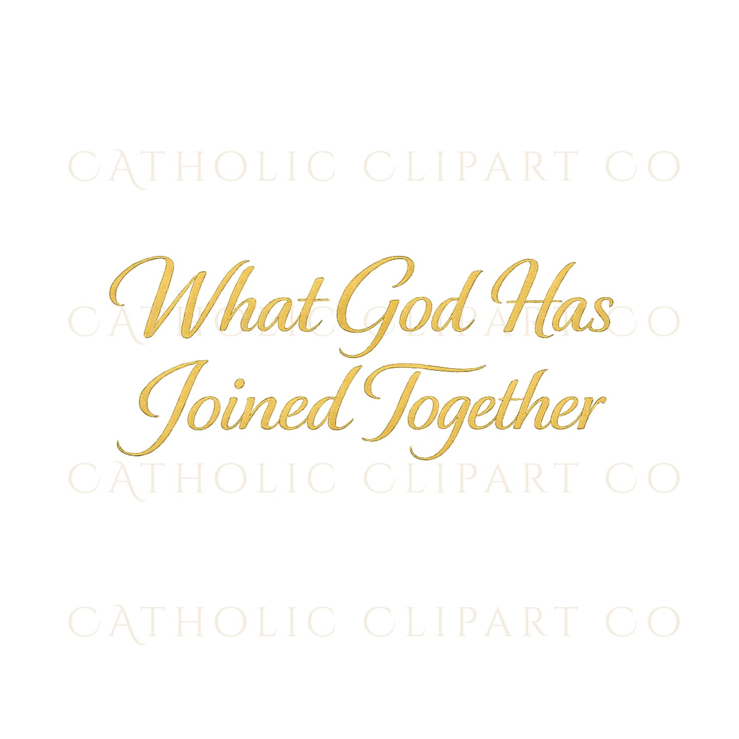 Latin cross and wedding rings gold Catholic emblem clipart / Emblema católico dorado de cruz latina con anillos de boda