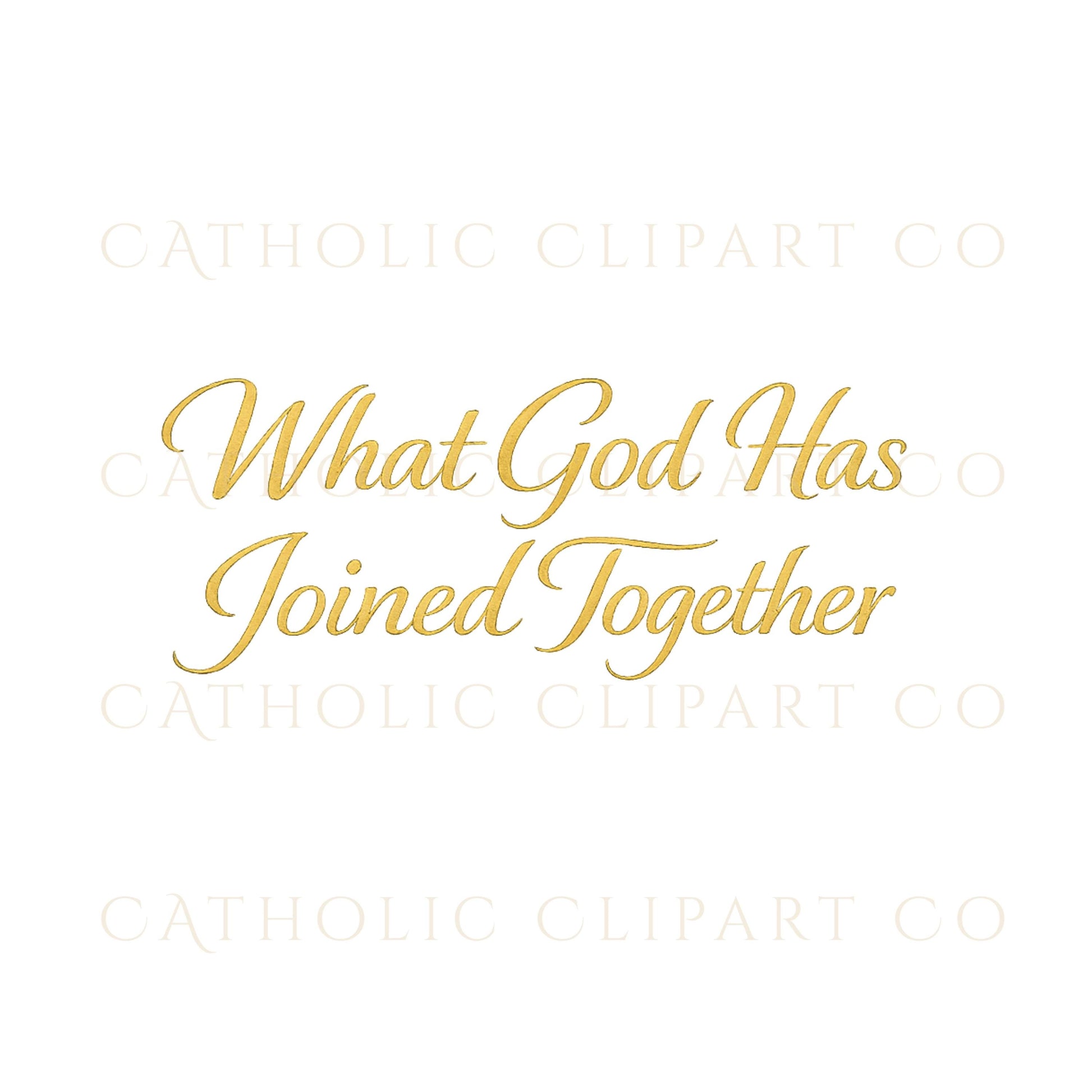 Latin cross and wedding rings gold Catholic emblem clipart / Emblema católico dorado de cruz latina con anillos de boda