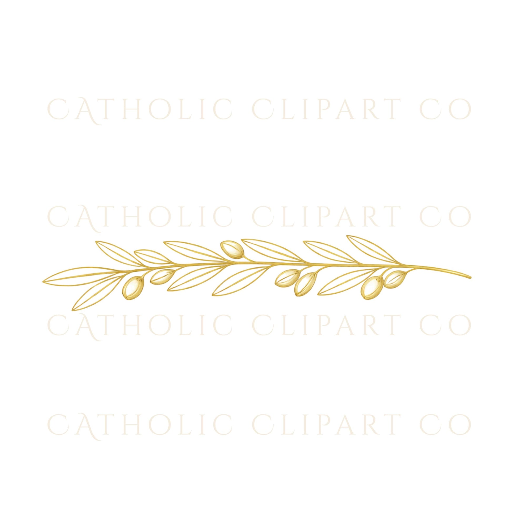 Minimal eucalyptus sprig gold clipart for modern church and wedding stationery | Ramillete de eucalipto dorado minimalista en clipart para bodas y papelería de iglesia