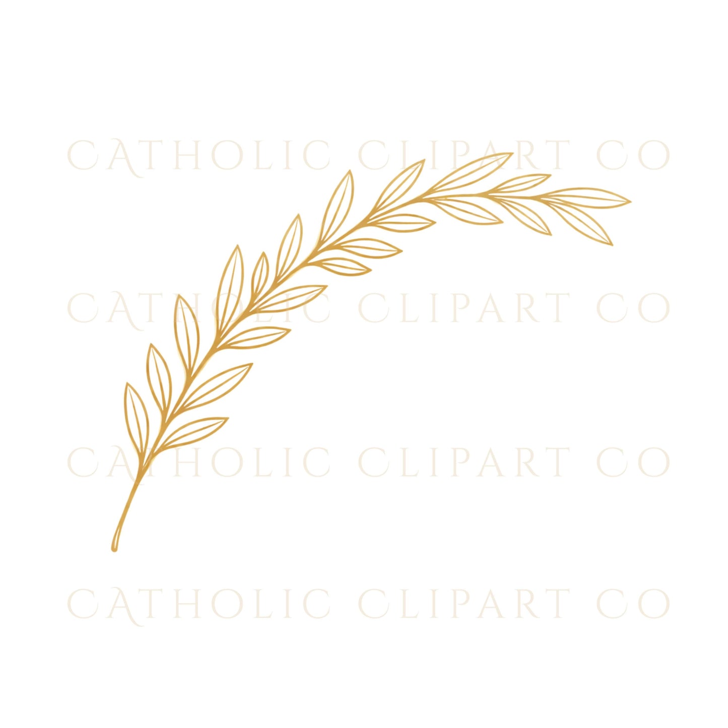 Open gold laurel wreath accent clipart for certificates and programs | Acento abierto de corona de laurel dorado en clipart para certificados y programas