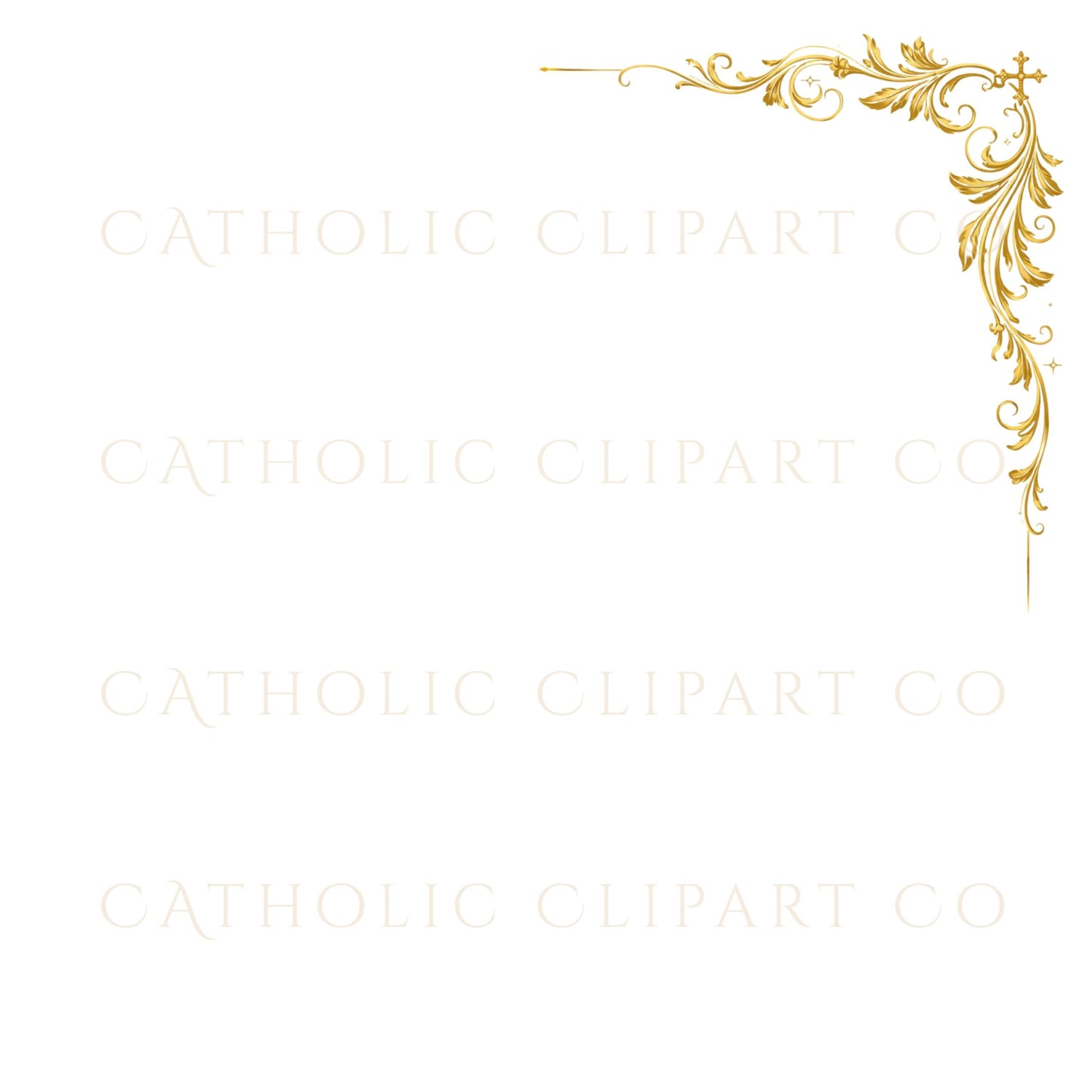 Baptism certificate example featuring gold divider clipart and clean formal layout | Ejemplo de certificado de bautismo con divisores dorados y un diseño formal y limpio