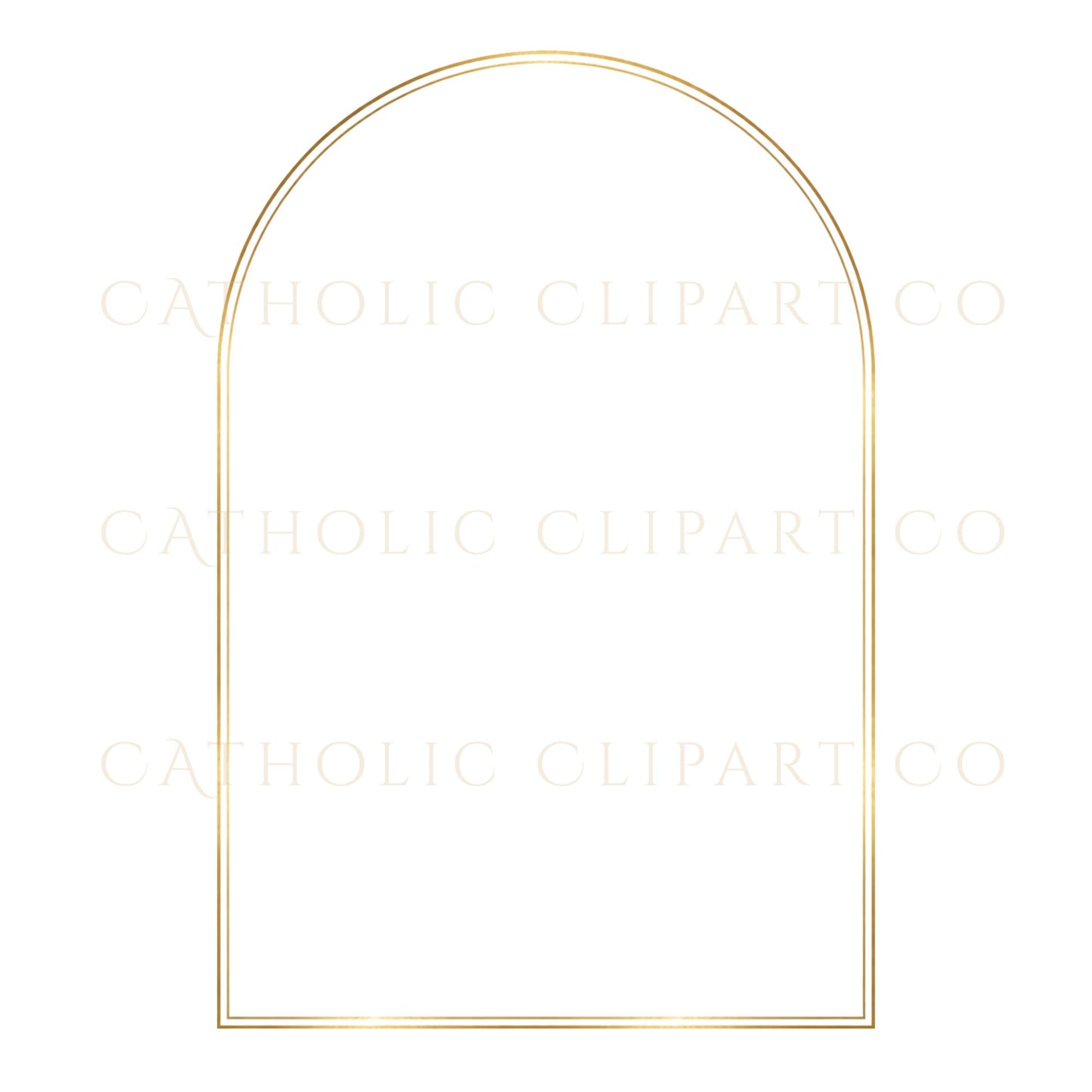 Gold Catholic certificate frame clipart with classic proportions and refined ornamental corners | Marco católico dorado para certificados con proporciones clásicas y esquinas ornamentales refinadas