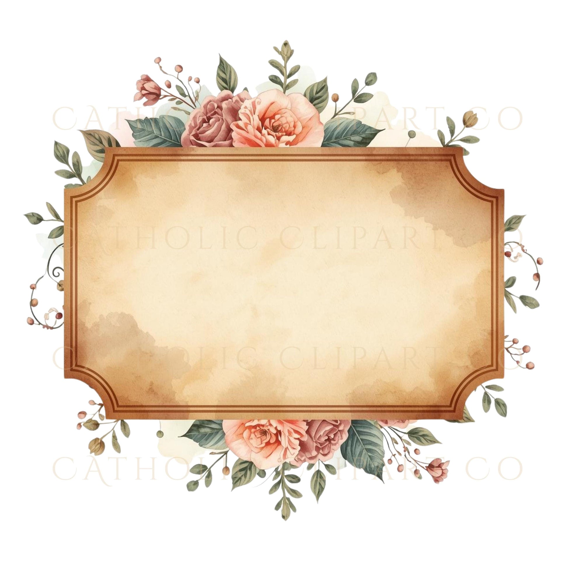 Elegant botanical frames clipart for planners and stationery | Marcos botánicos elegantes para planners y papelería