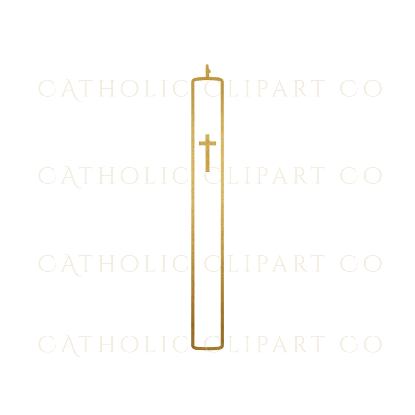 Minimal Agnus Dei lamb gold outline Catholic Easter clipart
Clipart minimalista de cordero Agnus Dei católico con contorno dorado