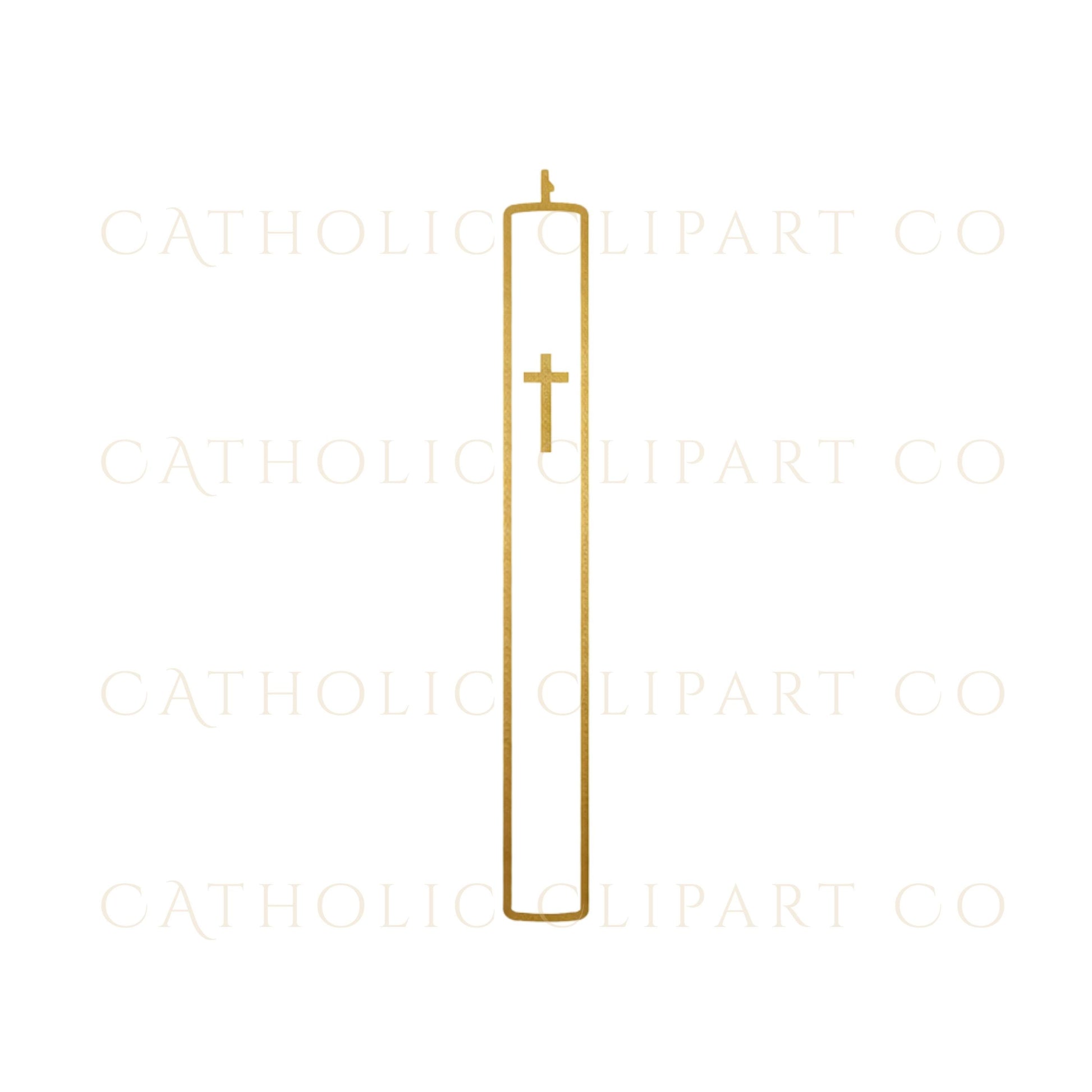 Minimal Agnus Dei lamb gold outline Catholic Easter clipart
Clipart minimalista de cordero Agnus Dei católico con contorno dorado
