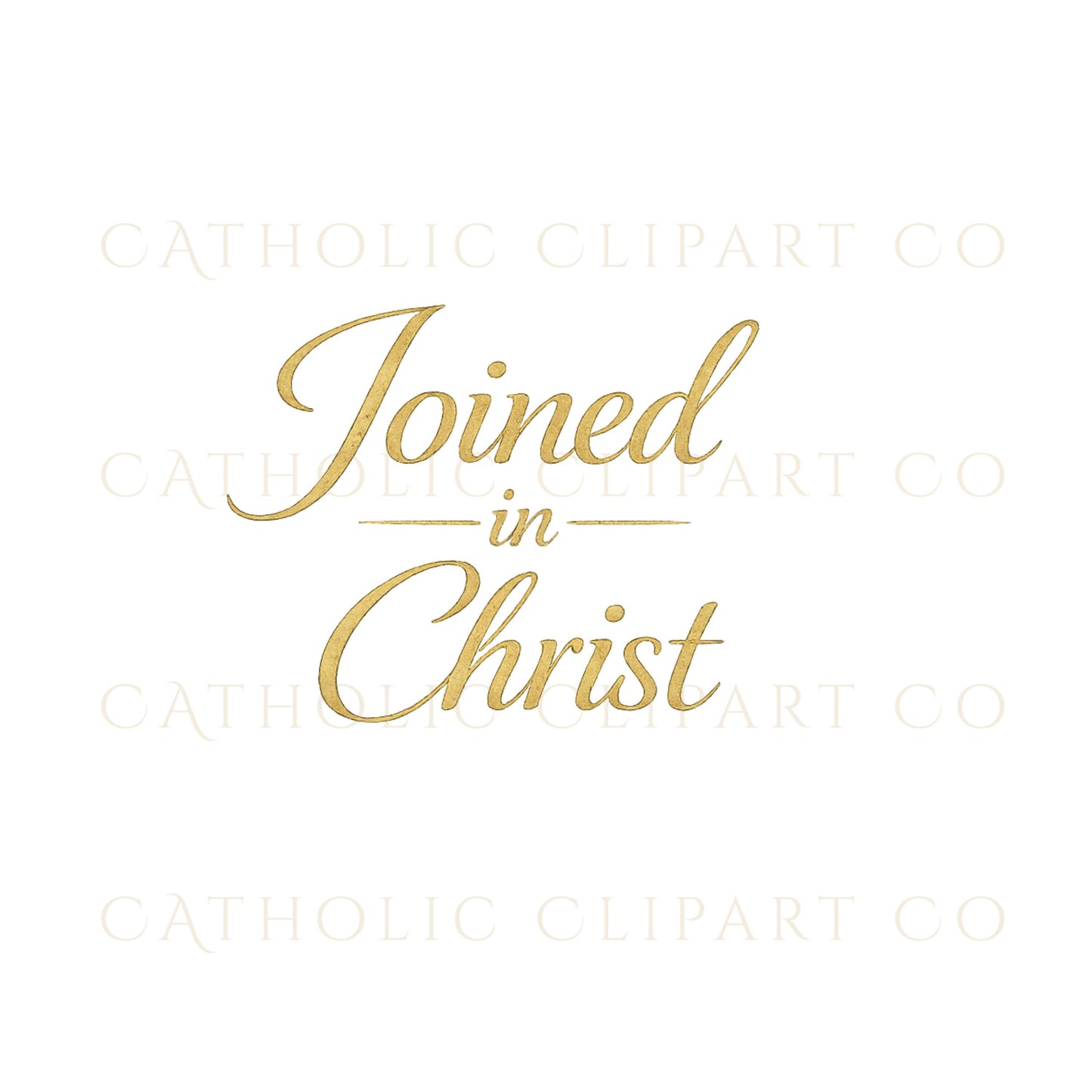 Catholic wedding text and emblem clipart pack with gold details / Paquete de clipart de boda católica con textos y emblemas en dorado