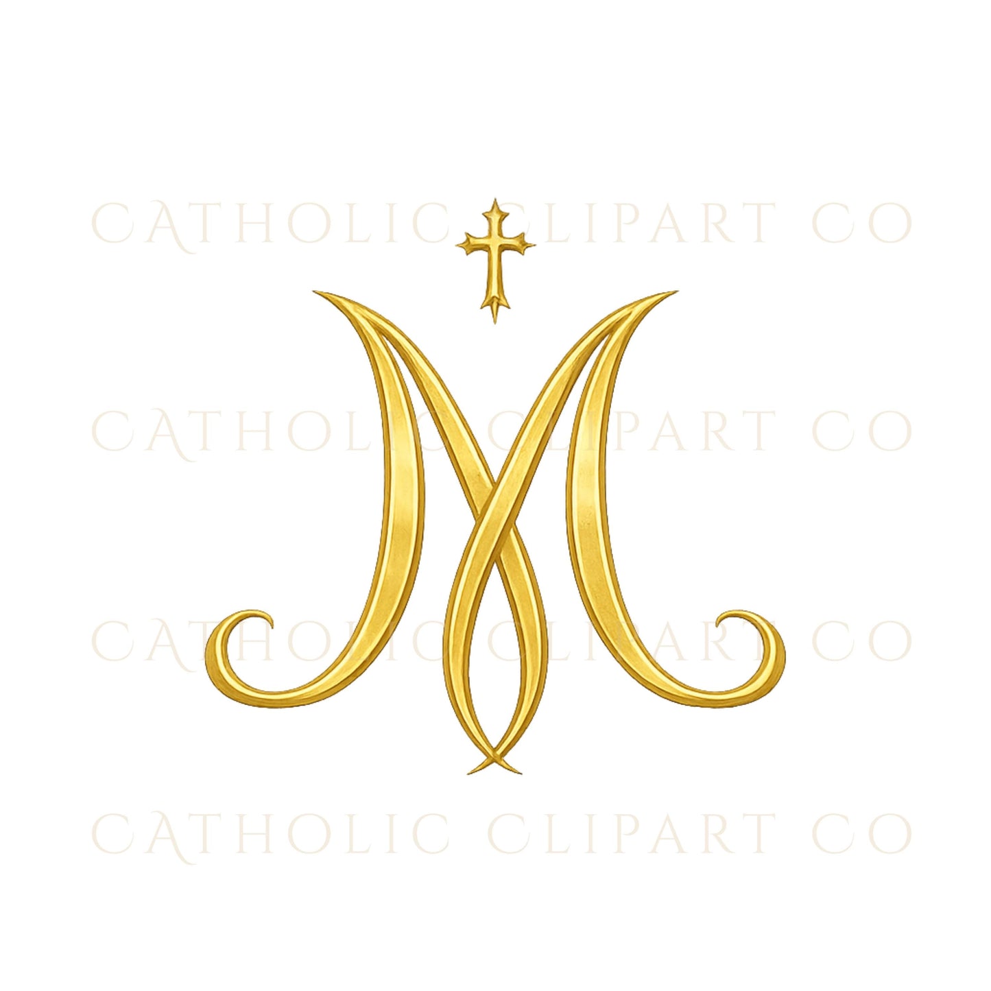 Religious wedding text clipart in elegant gold style / Clipart de texto de boda religiosa en estilo dorado elegante