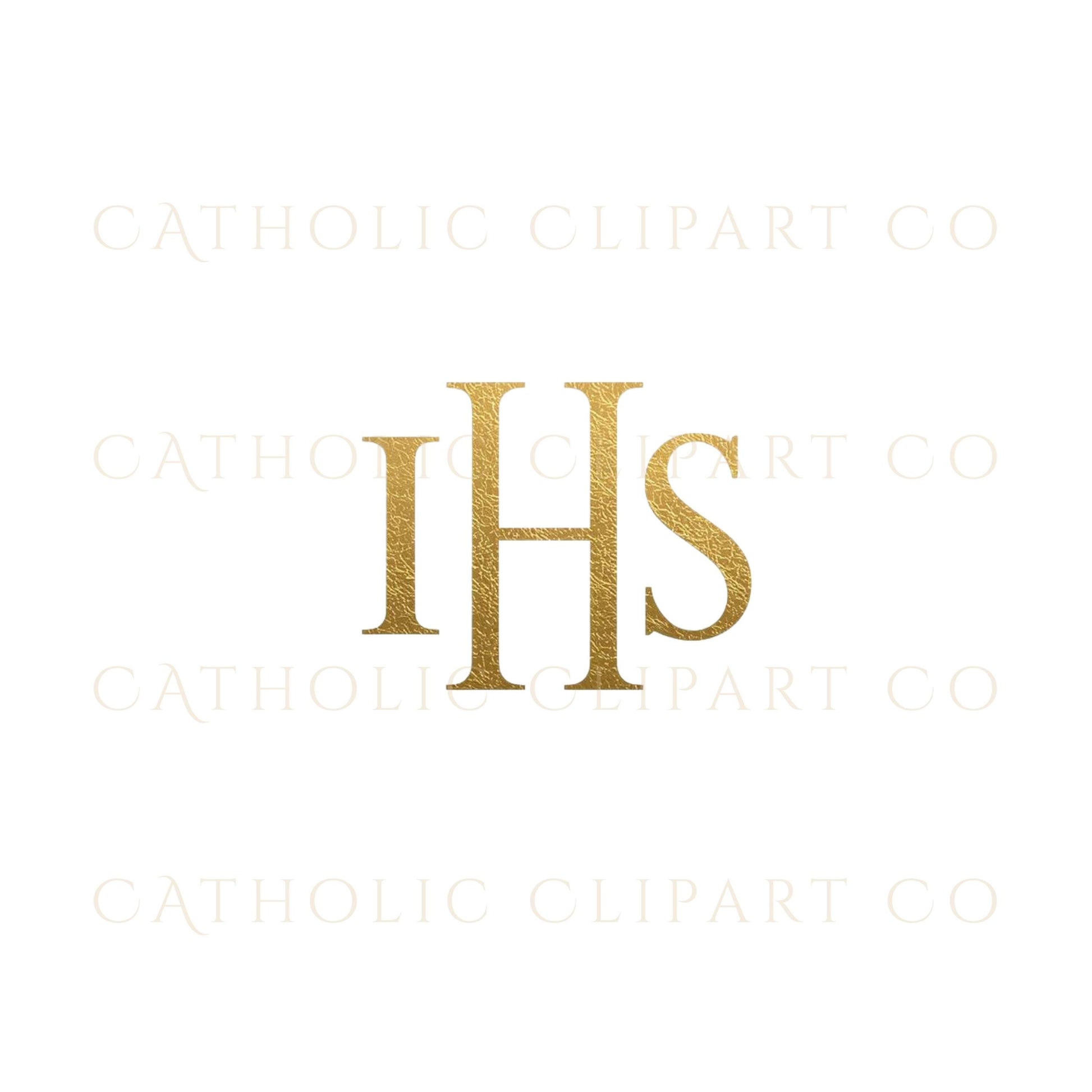 Gold watercolor Christian clipart for Catholic church and parish designs | Clipart cristiano en acuarela dorada para diseños de iglesias y parroquias católicas