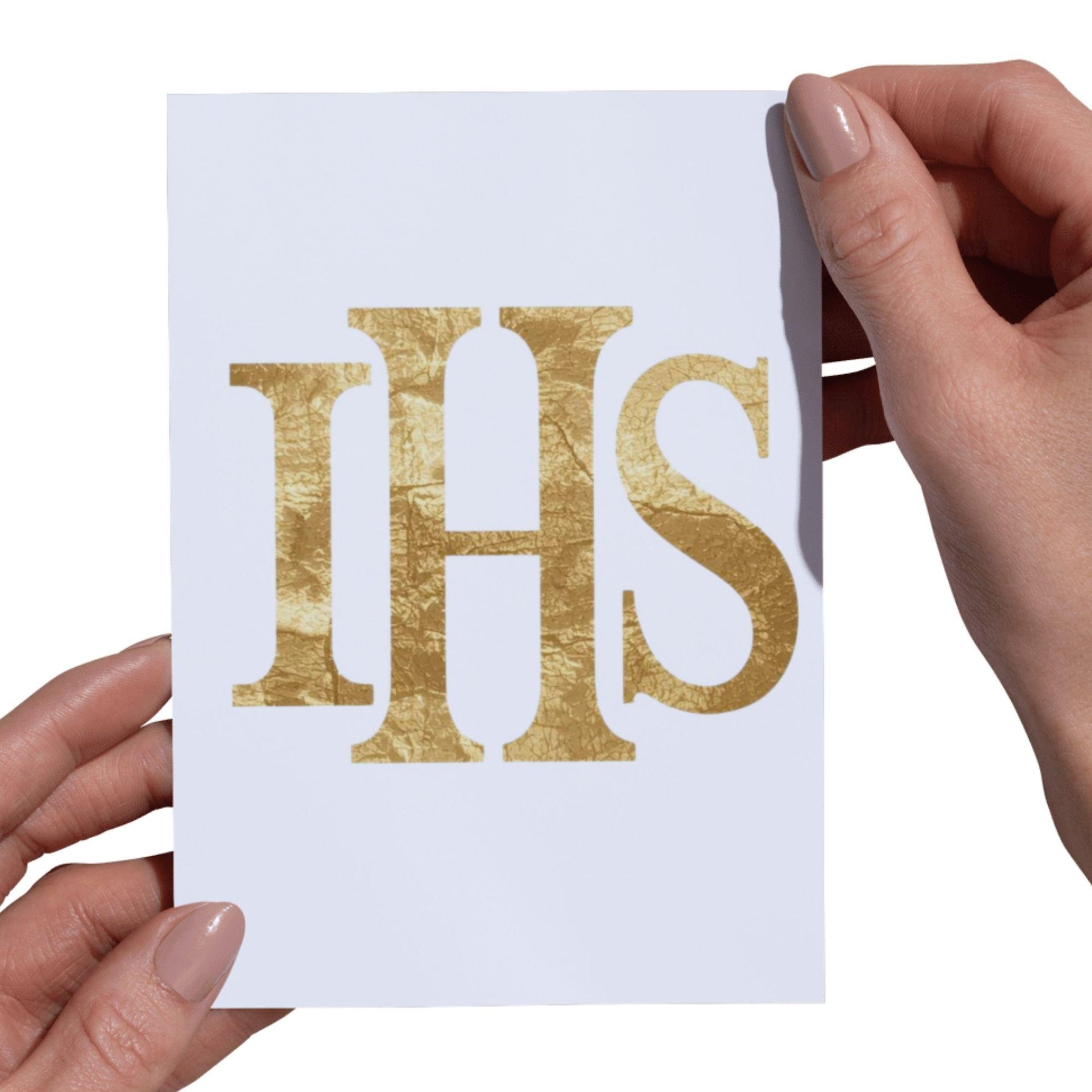 Eucharistic IHS monogram gold clipart for Catholic projects | Clipart dorado del monograma eucarístico IHS para proyectos católicos