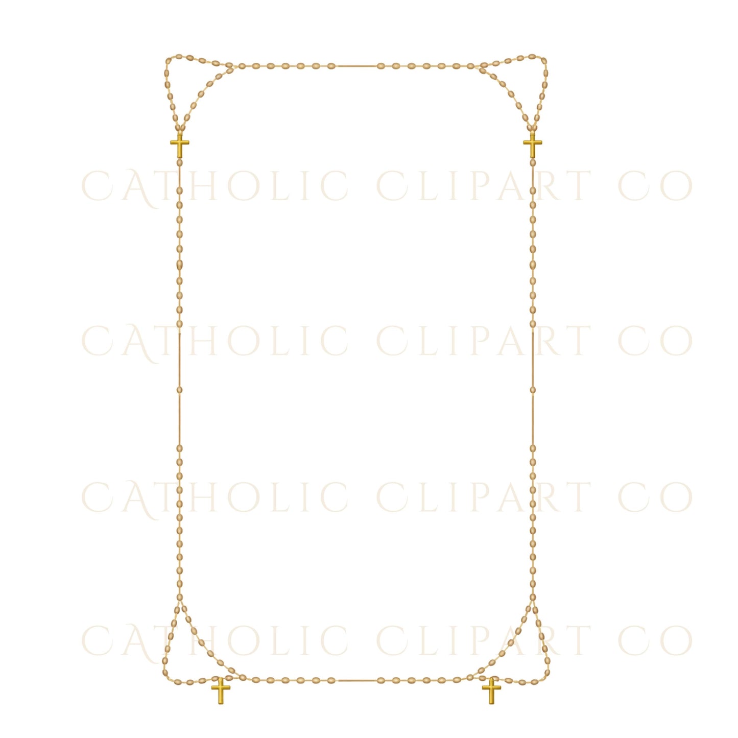 Gold rosary frame clipart for Catholic prayer cards and devotionals
Clipart de marco de rosario dorado para tarjetas de oración católicas