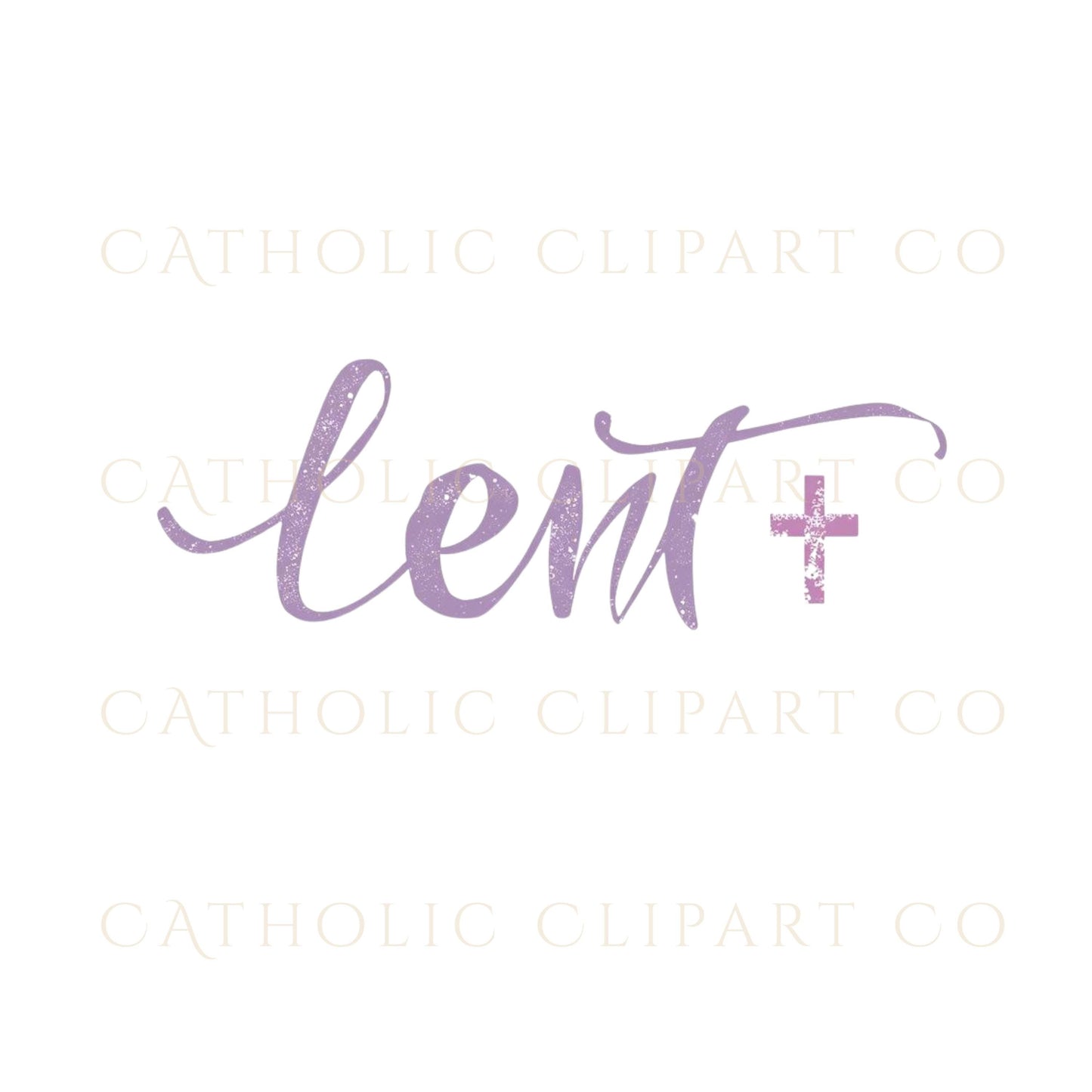 Christian watercolor clipart for Lent planners and journals | Clipart cristiano en acuarela para planificadores de Cuaresma