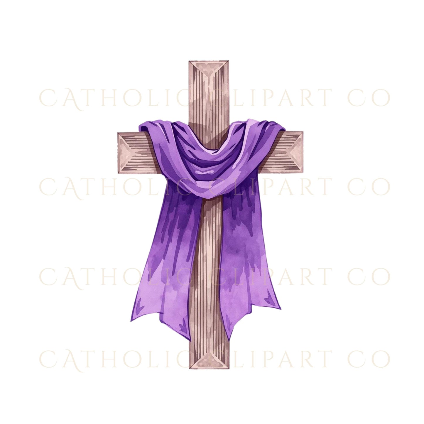 Religious watercolor graphics inspired by the Lent season | Gráficos religiosos en acuarela inspirados en la Cuaresma