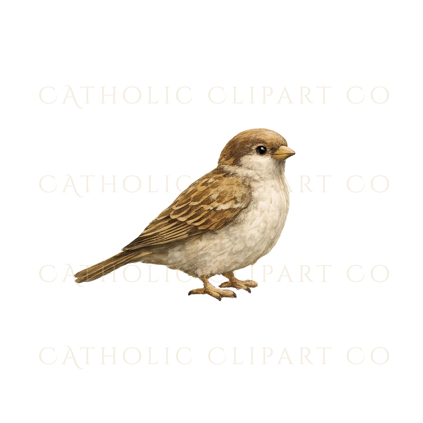 Watercolor St. Francis Catholic art, saint of animals illustration / Arte católico en acuarela de San Francisco, ilustración del santo de los animales