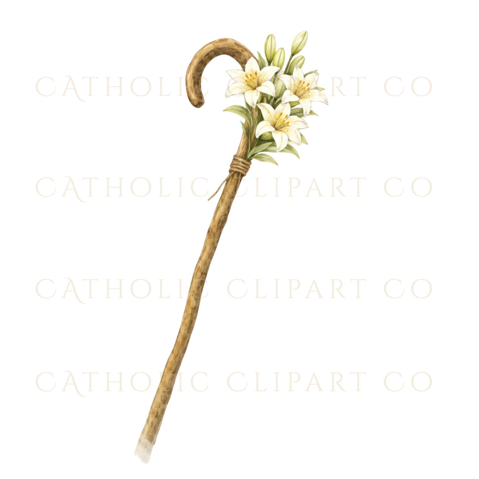 Watercolor Saint Joseph Catholic saint illustration – Ilustración acuarela de San José santo católico