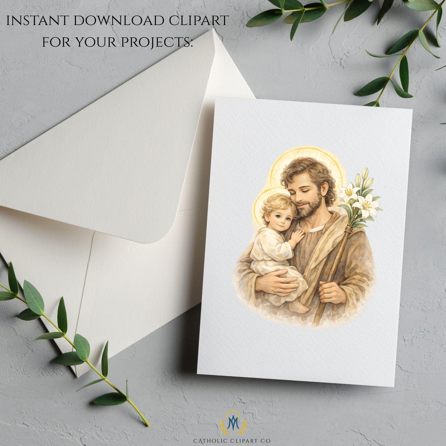 Catholic devotional Saint Joseph PNG clipart – Clipart PNG devocional católico de San José