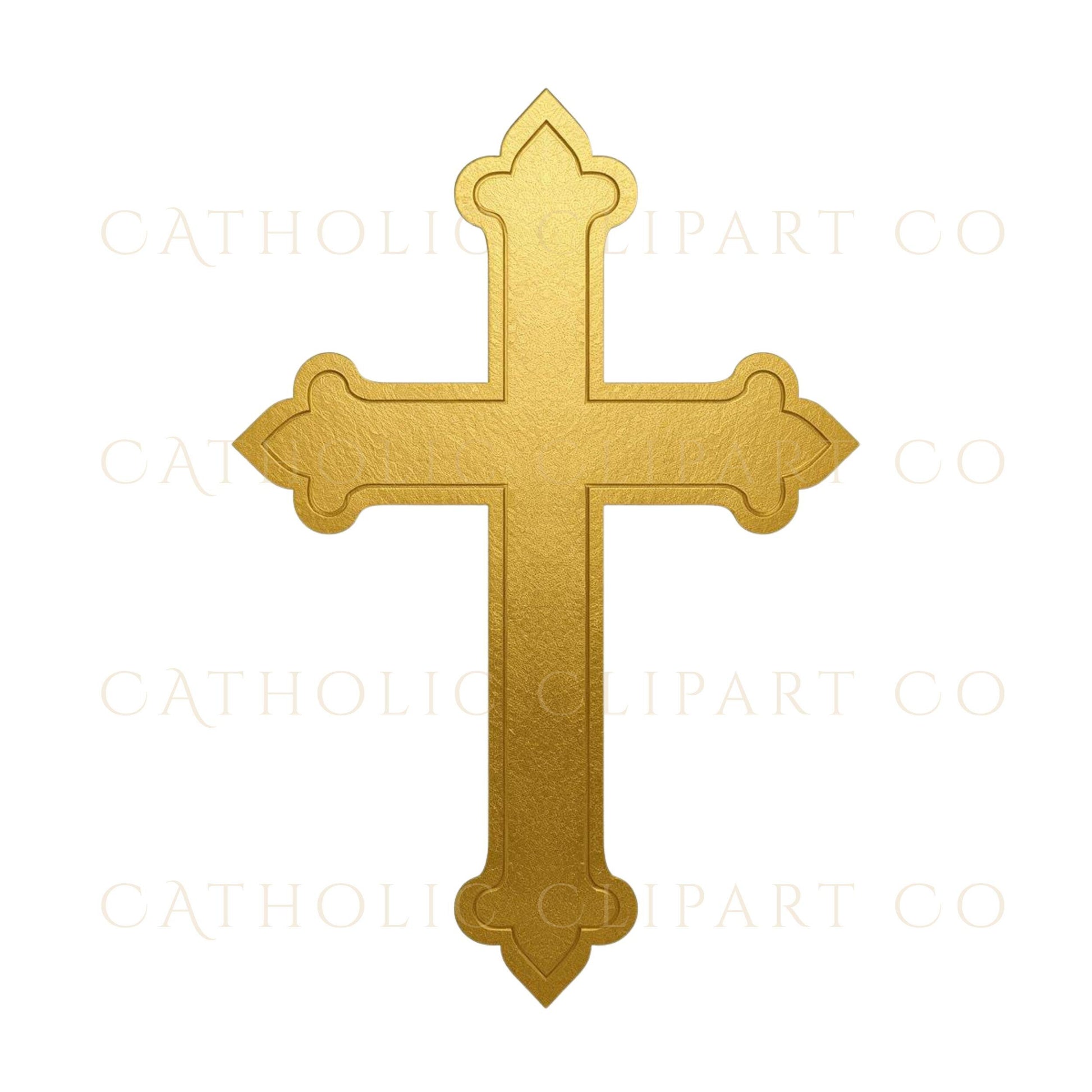 Religious cross clipart PNG for sacramental design projects | Clipart PNG de cruz religiosa para proyectos sacramentales