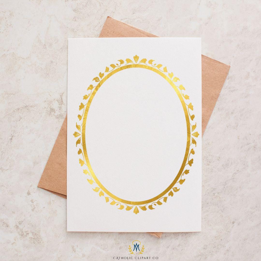 Luxury wedding stationery design using ornate gold floral arch border / Diseño de papelería de boda de lujo con borde de arco floral dorado
