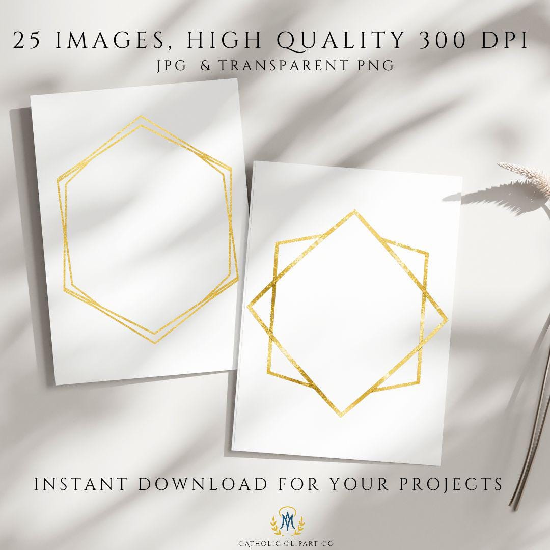 Gold floral arch clipart displayed on wedding invitation for ceremony and church weddings / Clipart de arco floral dorado mostrado en invitación de boda para ceremonia religiosa