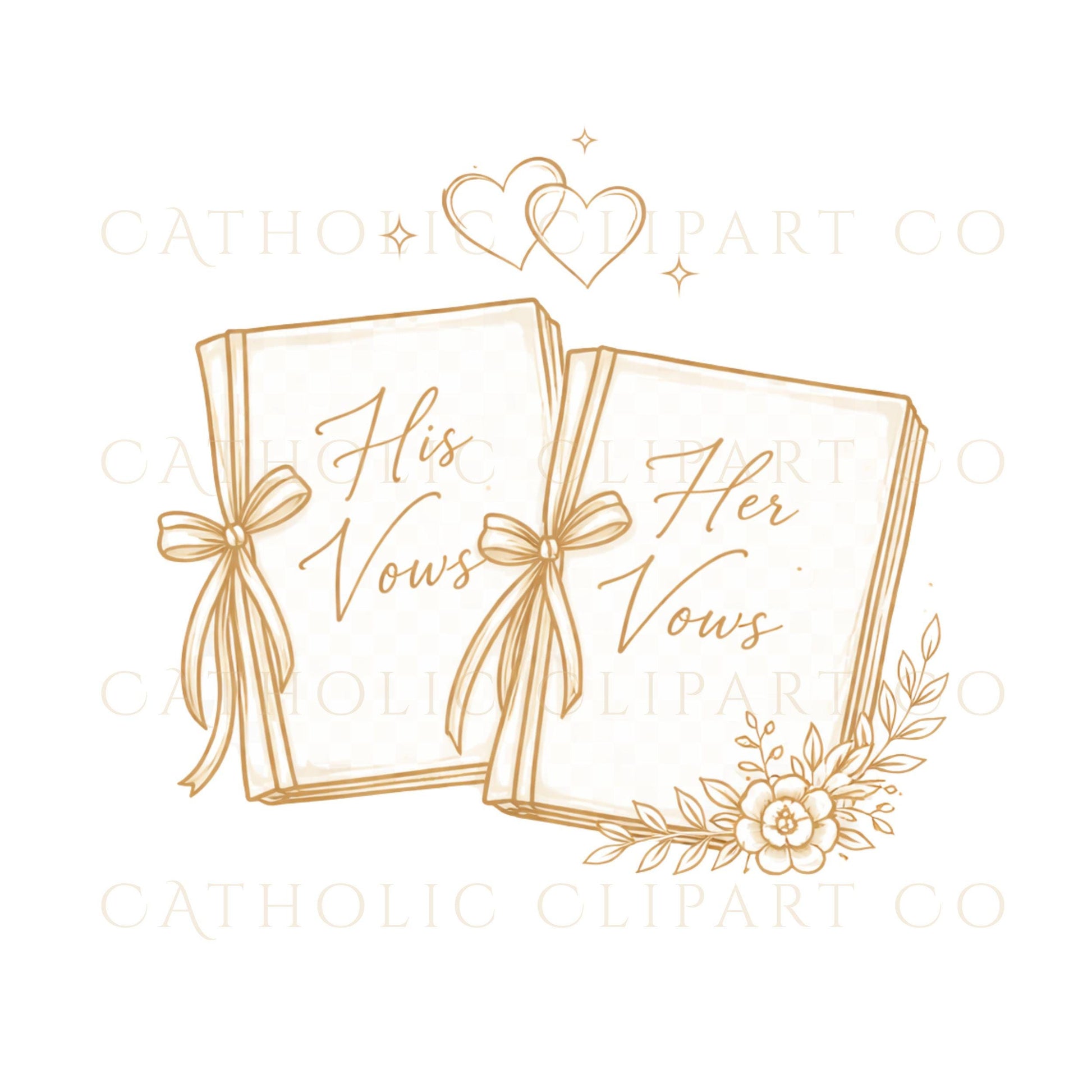 Religious wedding clipart for Catholic nuptial Mass designs / Clipart de boda religiosa para diseños de Misa nupcial católica