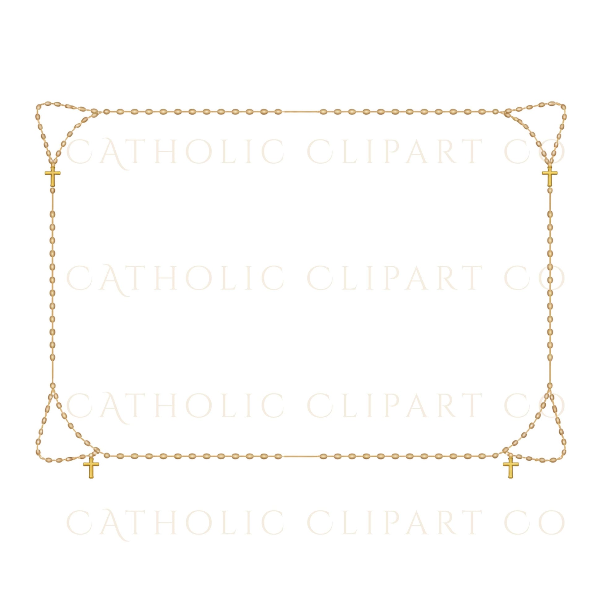 Catholic rosary frame PNG shown as printable prayer card design
Marco de rosario católico PNG mostrado como diseño de tarjeta imprimible