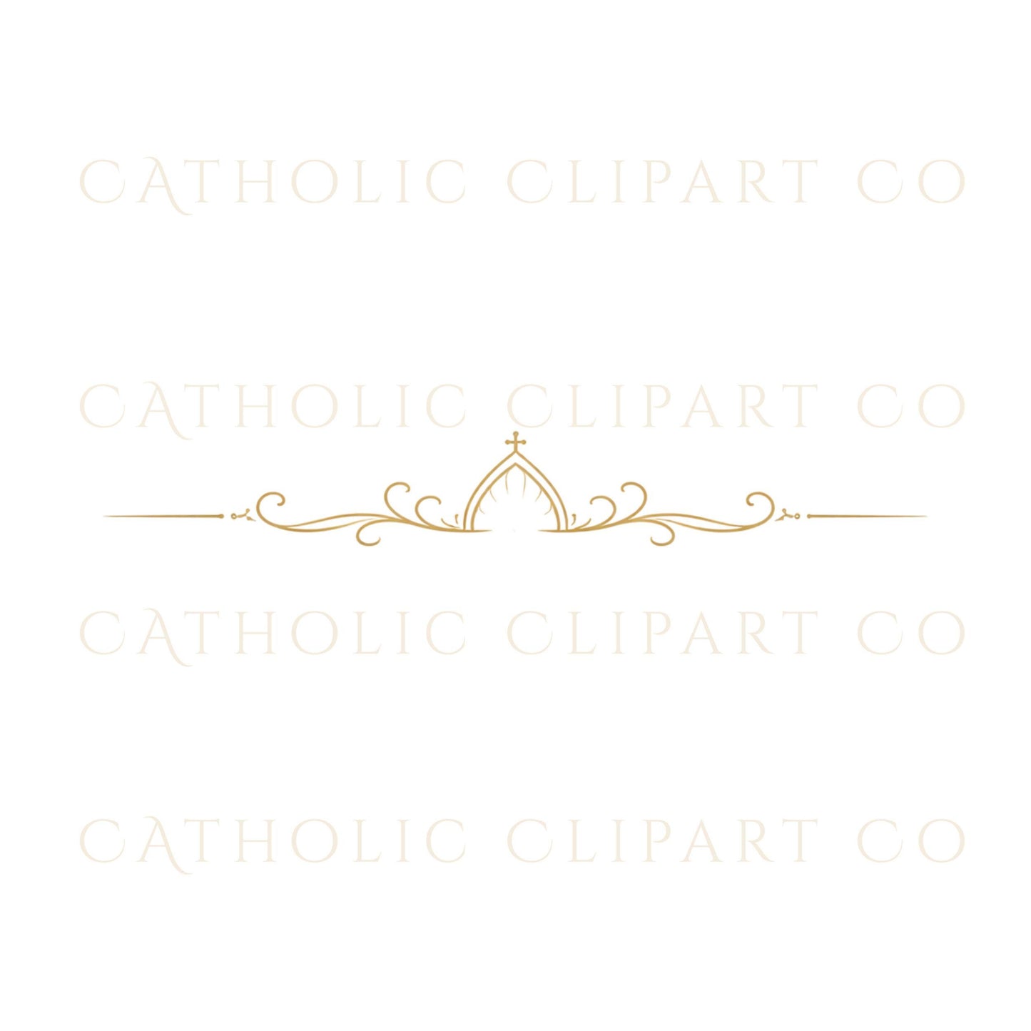 Thin cathedral divider gold wedding stationery element – divisor inspirado en catedral elemento dorado para papelería