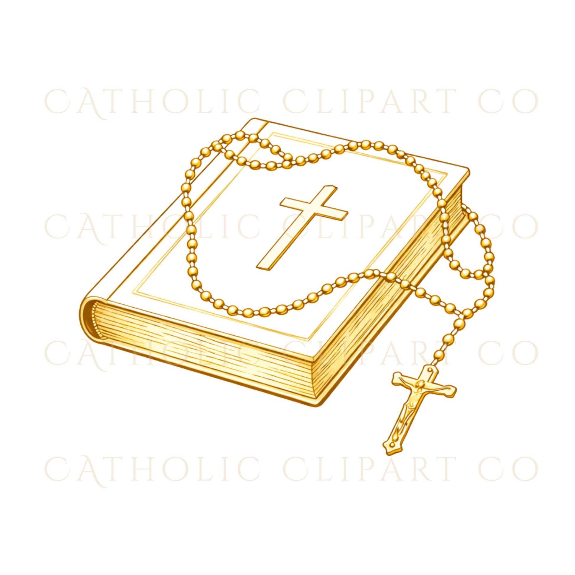 Minimal Latin cross gold Catholic wedding clipart – cruz latina minimalista dorada boda católica