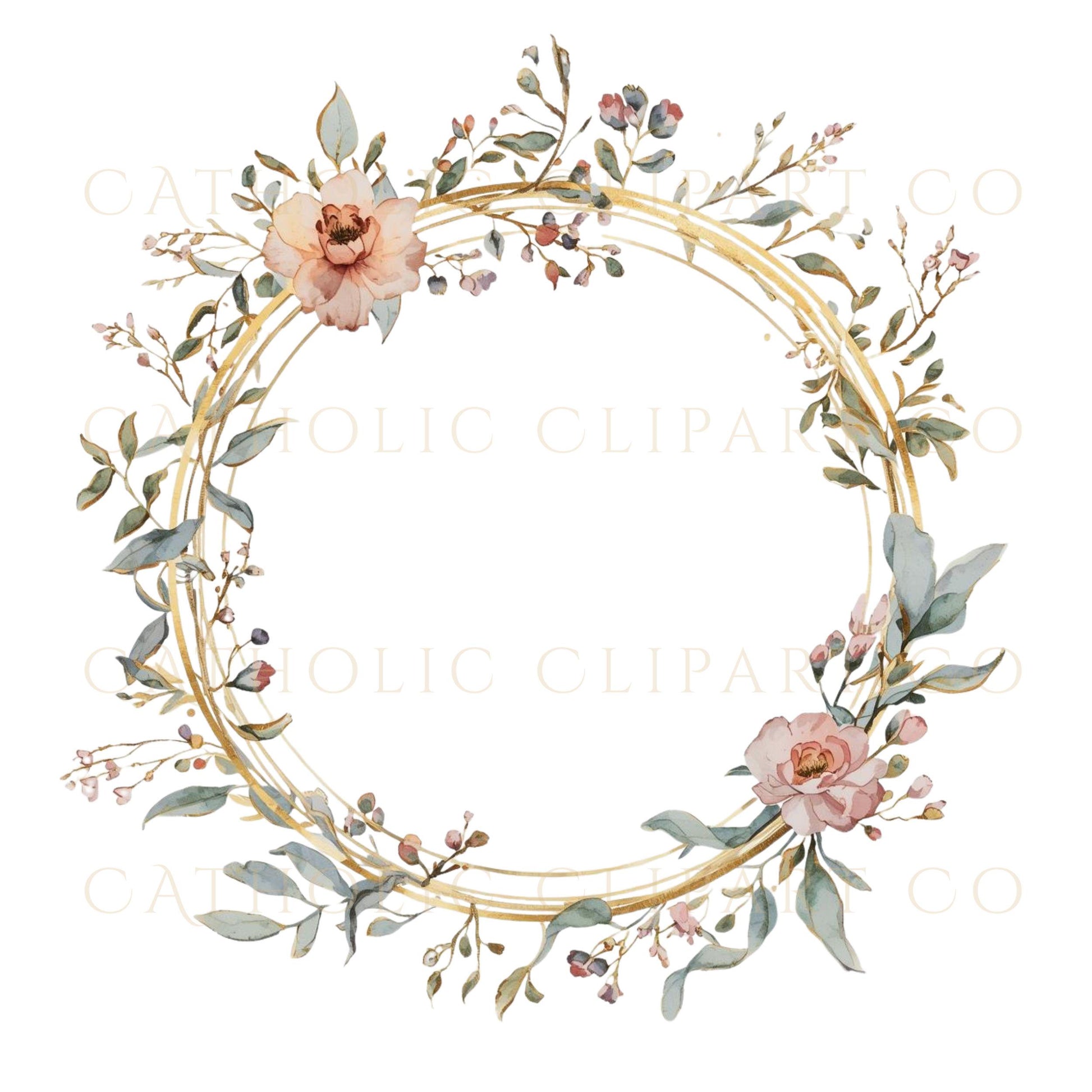 Catholic baptism crest with gold textured cross – Crest de bautizo católico con cruz dorada texturizada