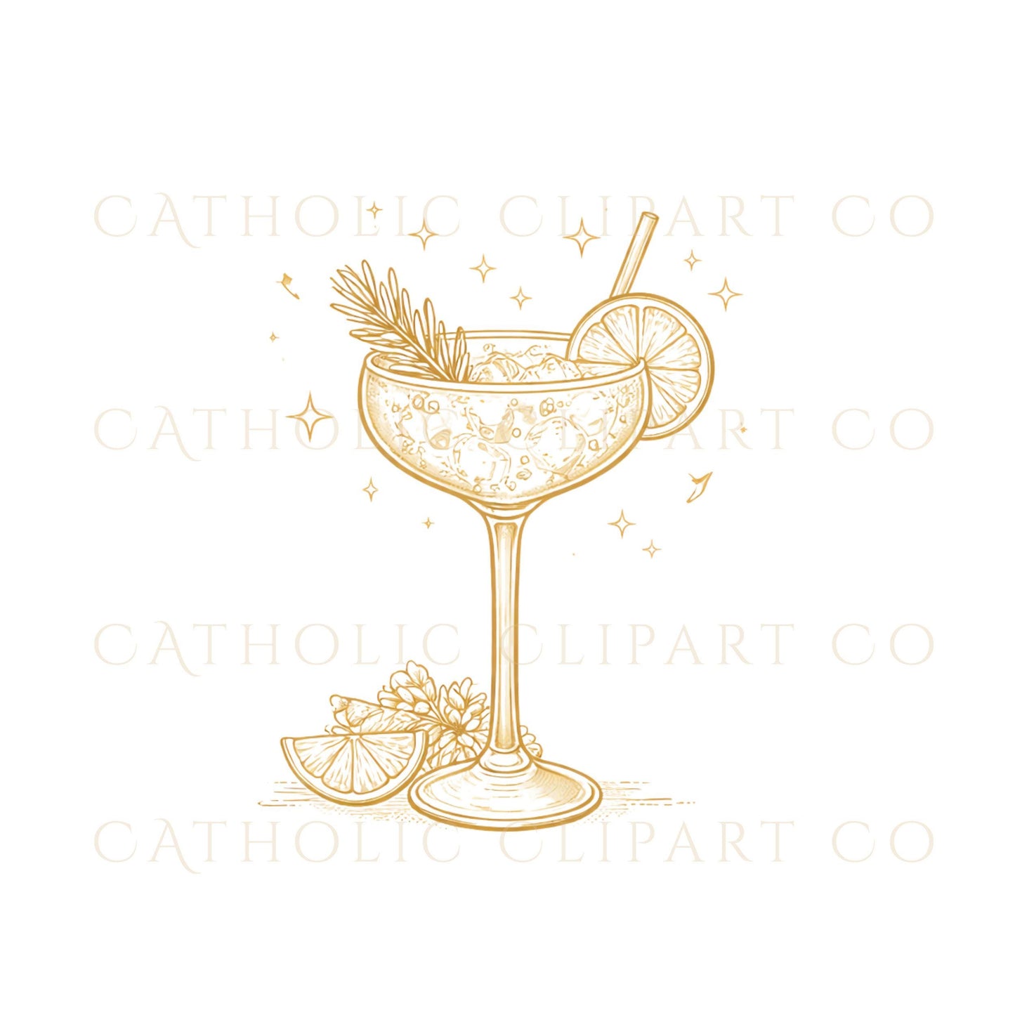 Gold wedding reception icons minimalist line art / Iconos recepción boda línea minimalista dorada