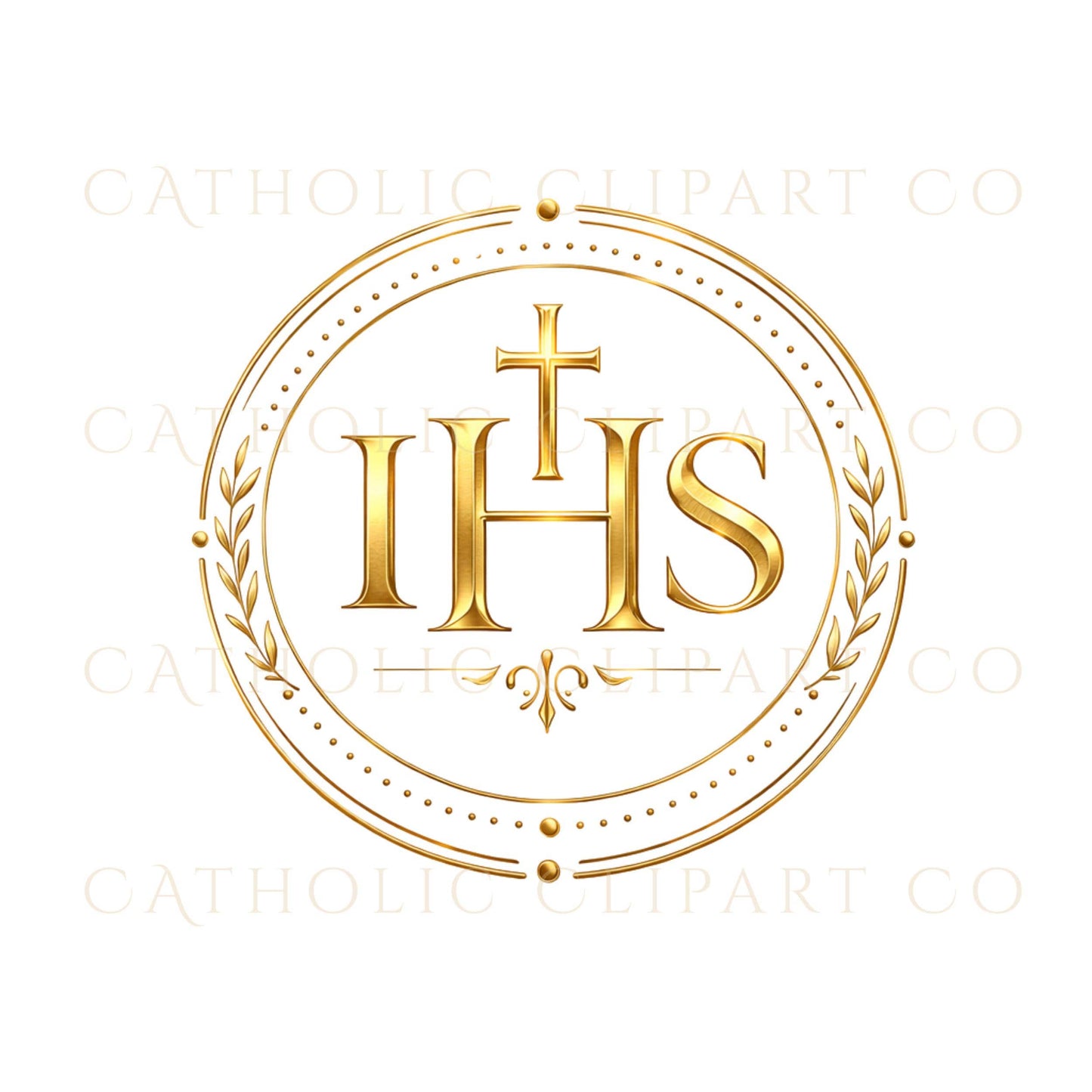 Catholic logo bundle featuring IHS Christogram variations – Paquete de logos católicos con variaciones del monograma IHS
