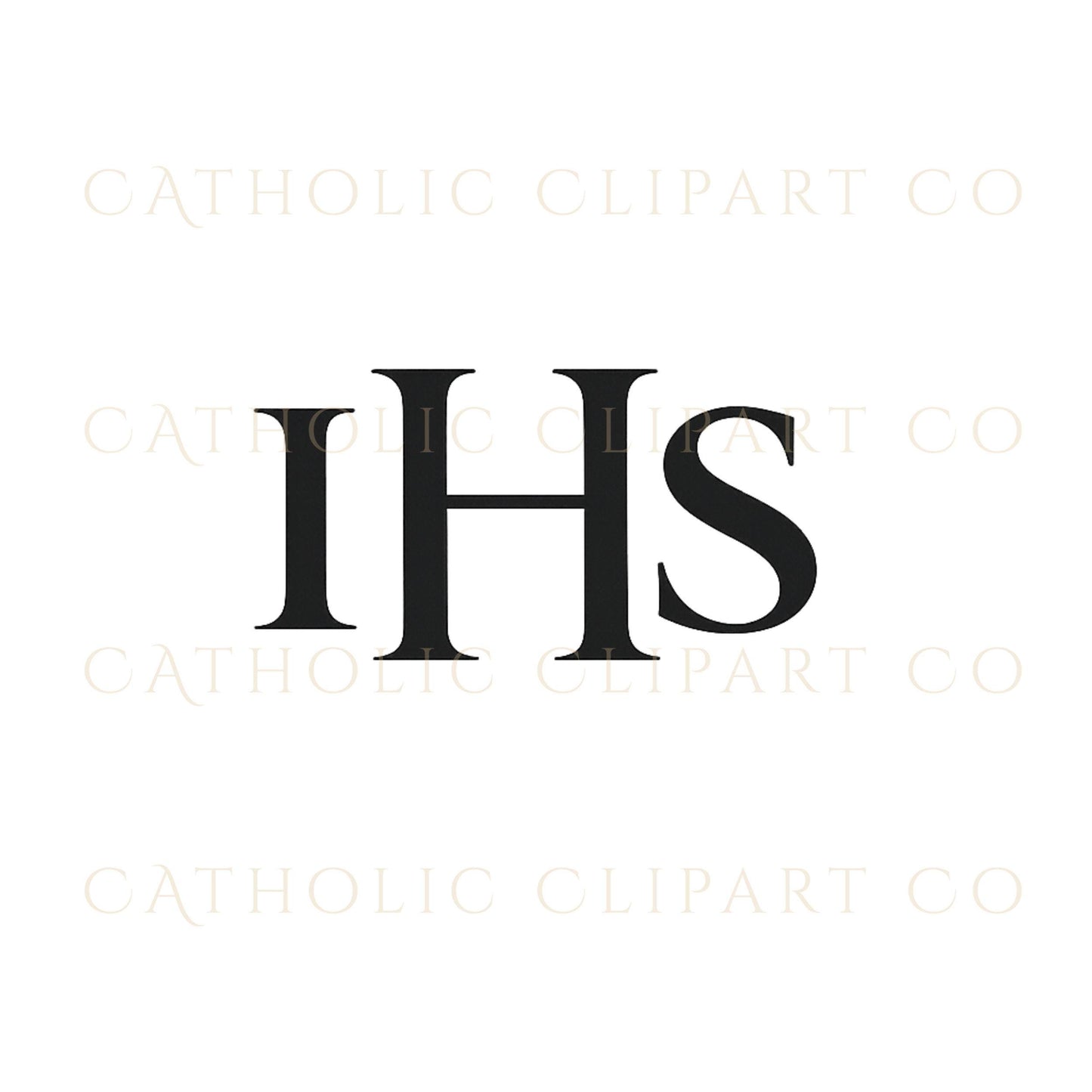 Gold metallic IHS symbol for foil printing wedding stationery – Símbolo IHS metálico dorado para papelería de boda con efecto foil