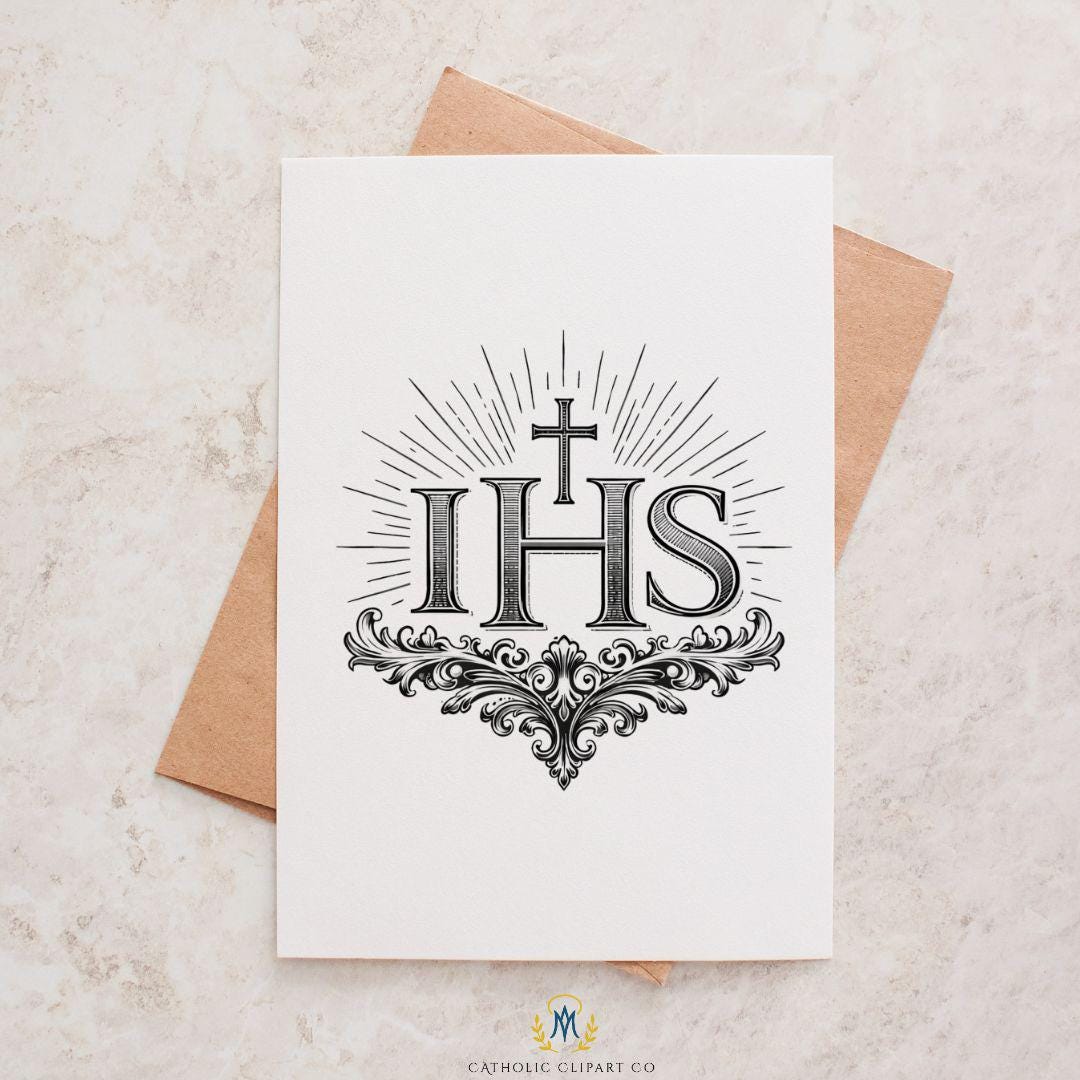 Catholic IHS logo PNG in metallic gold for parish branding and church programs – Logo católico IHS en dorado metálico para identidad parroquial y programas