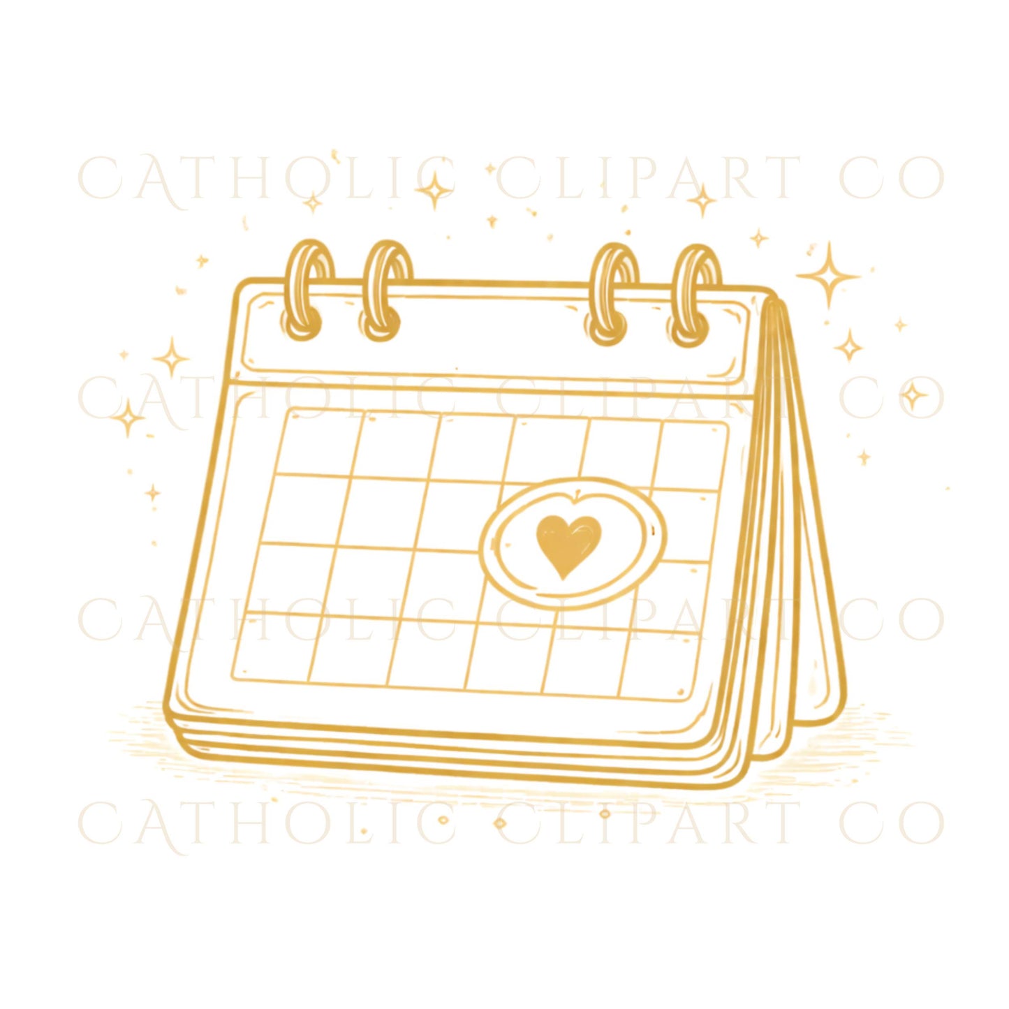 Wedding program timeline clipart in elegant gold line style / Clipart para programa de boda en estilo línea dorada elegante