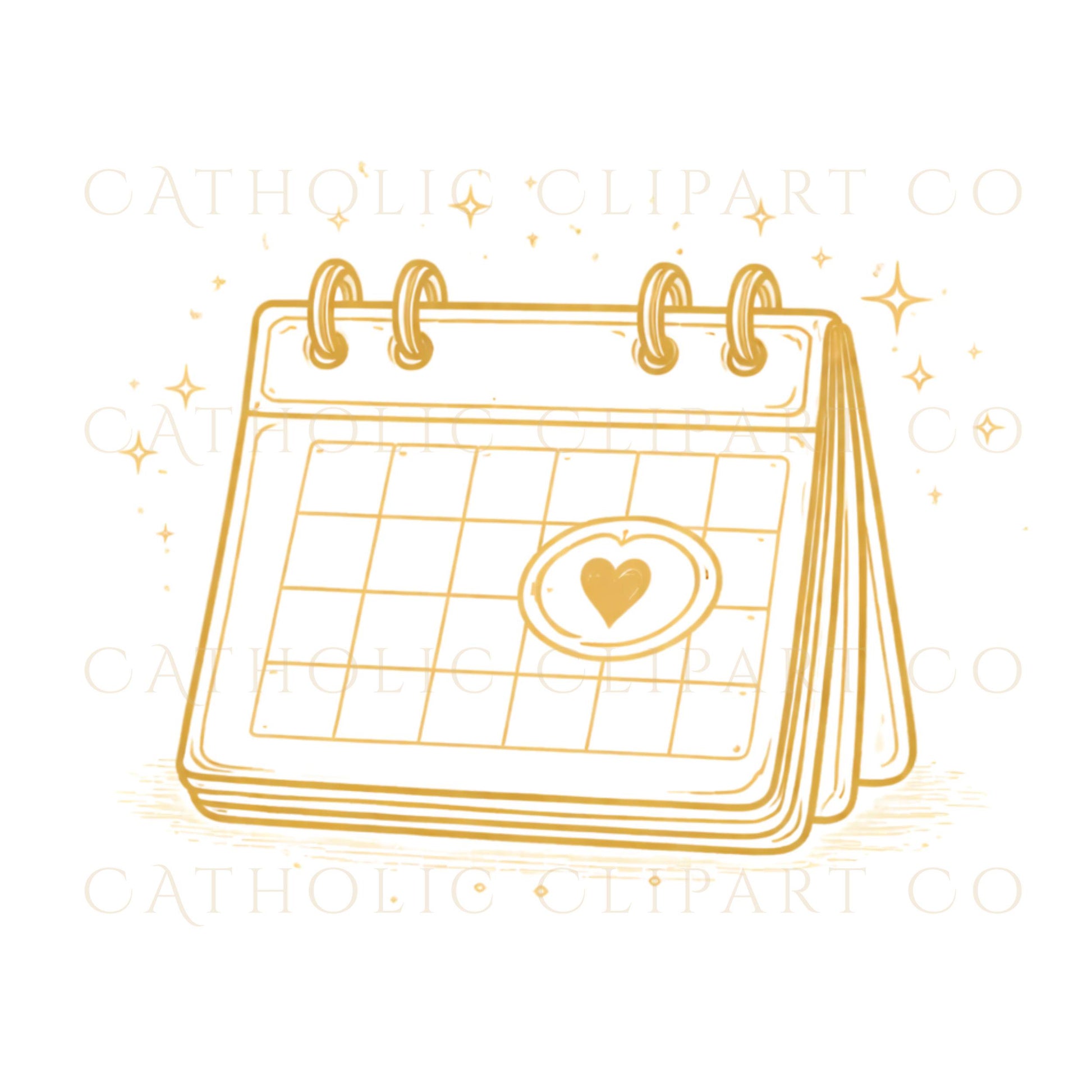 Wedding program timeline clipart in elegant gold line style / Clipart para programa de boda en estilo línea dorada elegante