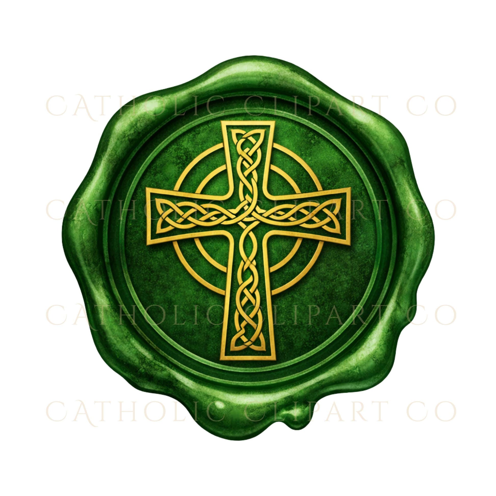 Celtic cross emblem clipart traditional Irish Christian symbol | Emblema de cruz celta clipart símbolo cristiano irlandés tradicional