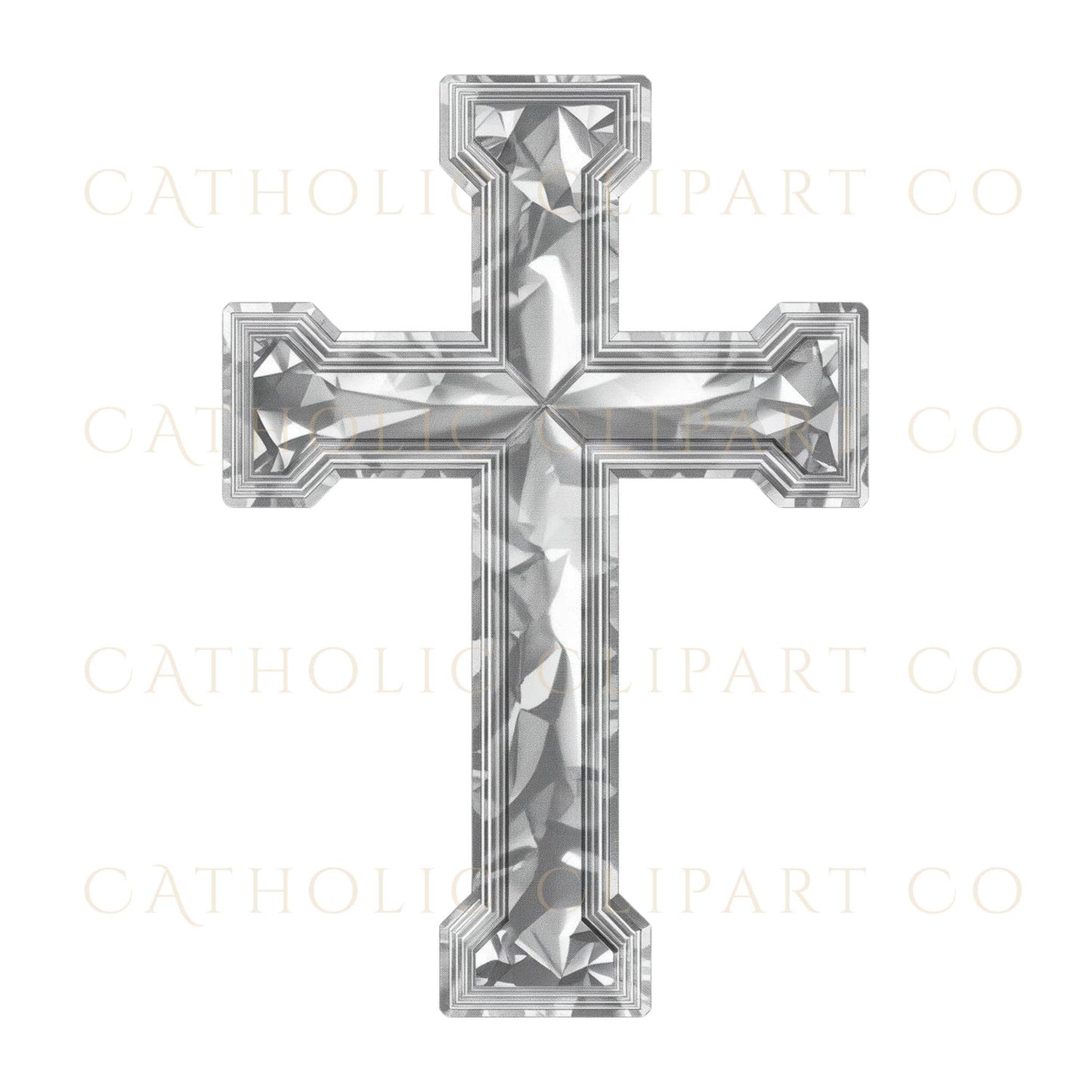 Metallic Catholic cross symbols in modern and traditional styles / Símbolos de cruces católicas metálicas en estilo moderno y tradicional