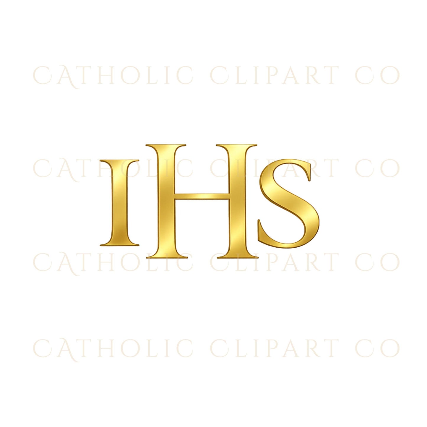Parish logo design featuring classic IHS Christogram symbol – Diseño de logo parroquial con símbolo clásico IHS