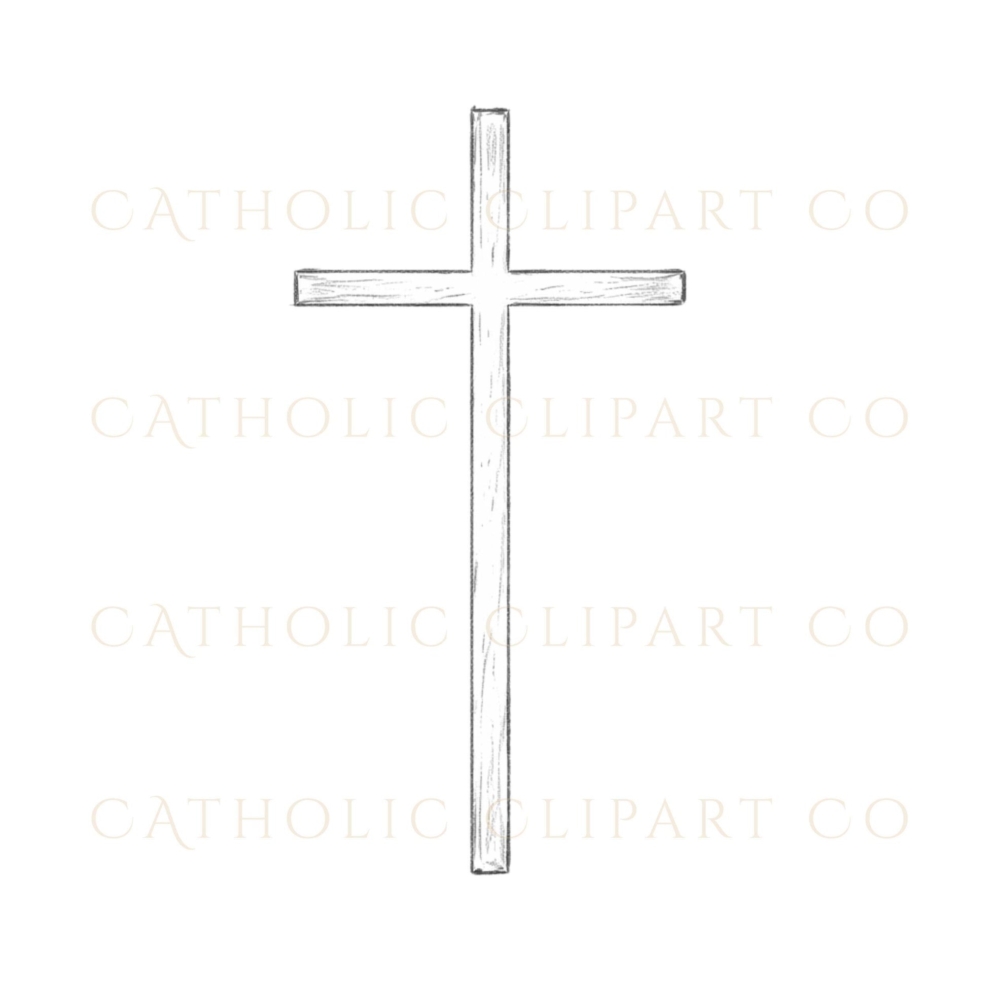 Hand drawn cross set PNG 10 crosses sketch bundle, conjunto de 10 cruces dibujo a mano estilo boceto