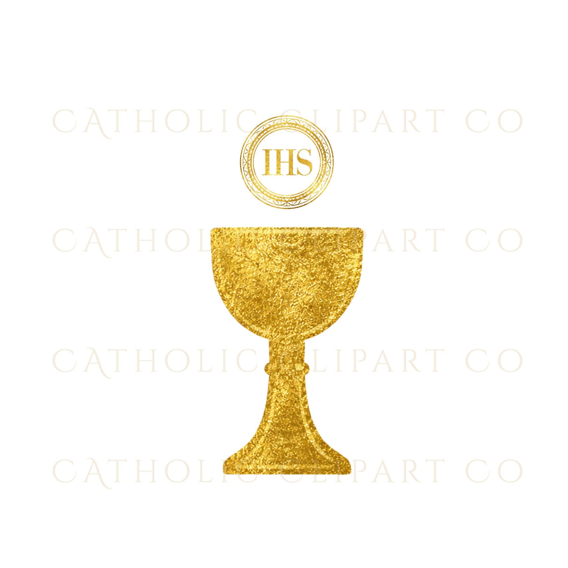 IHS host symbol clipart gold circle Eucharist PNG / Clipart símbolo IHS hostia círculo dorado Eucaristía PNG