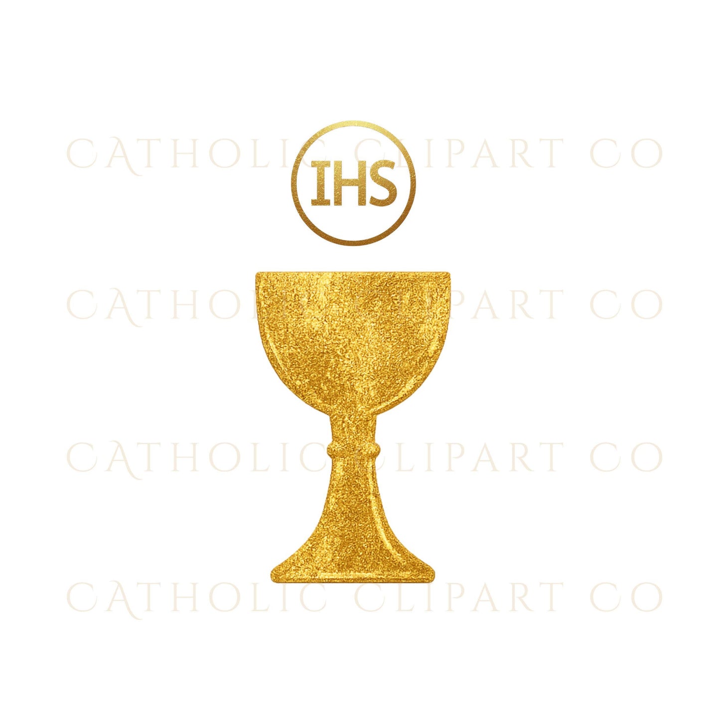 Catholic Communion clipart chalice and host minimal gold PNG / Clipart Comunión católica cáliz y hostia dorado minimal PNG