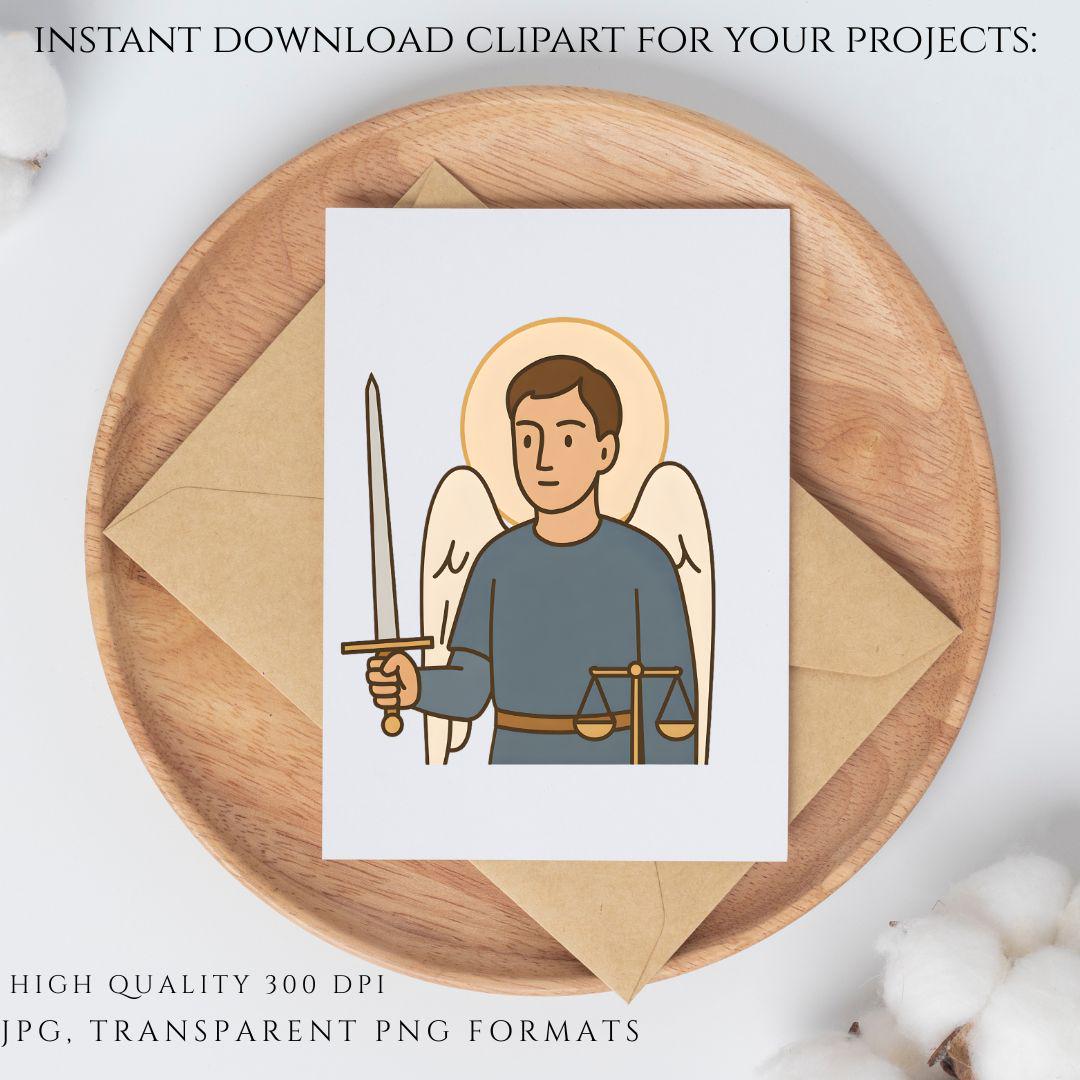 Catholic saints portrait clipart modern saint character illustration | Retrato clipart de santos católicos ilustración moderna de santos