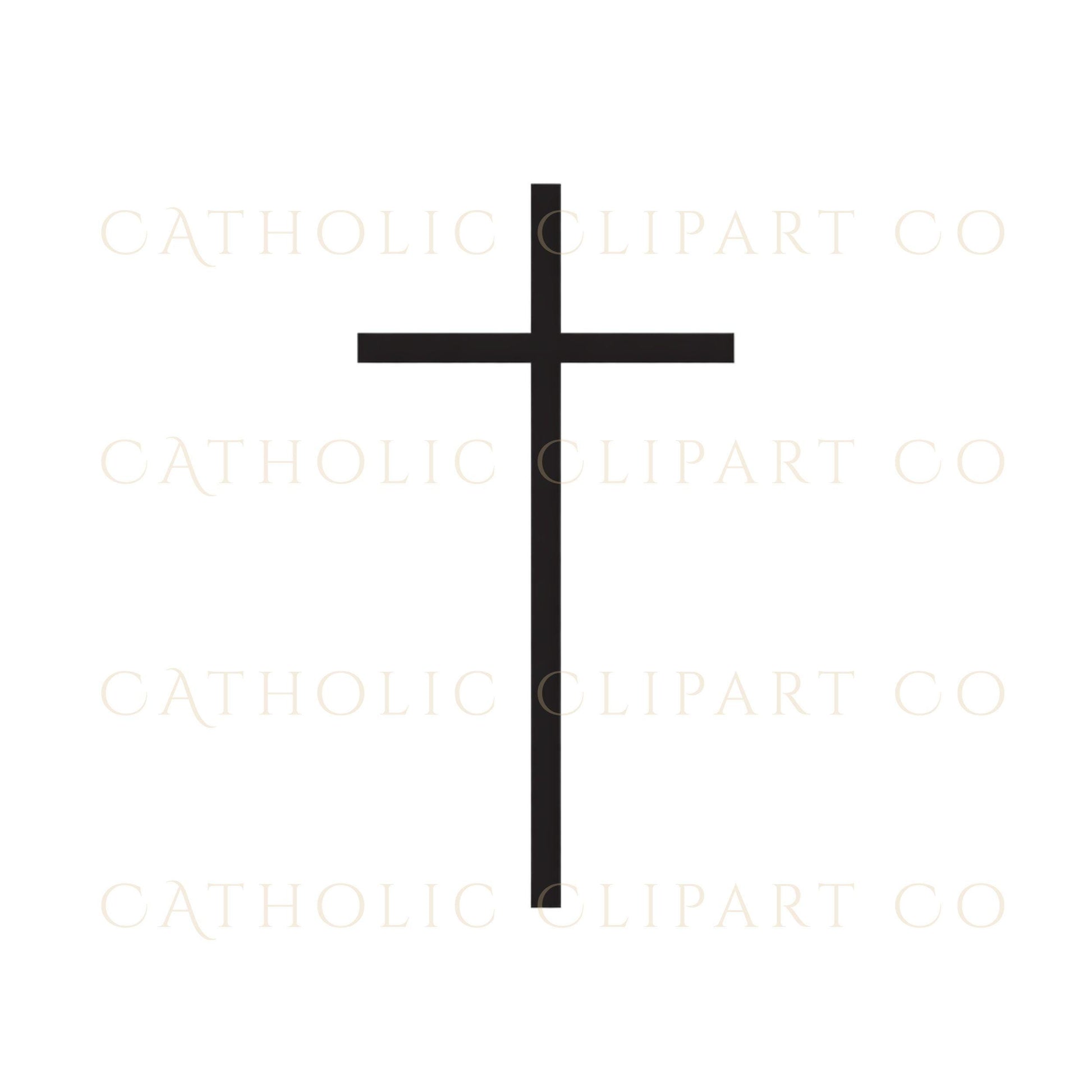 Catholic cross PNG simple and elegant design / Cruz católica PNG diseño elegante